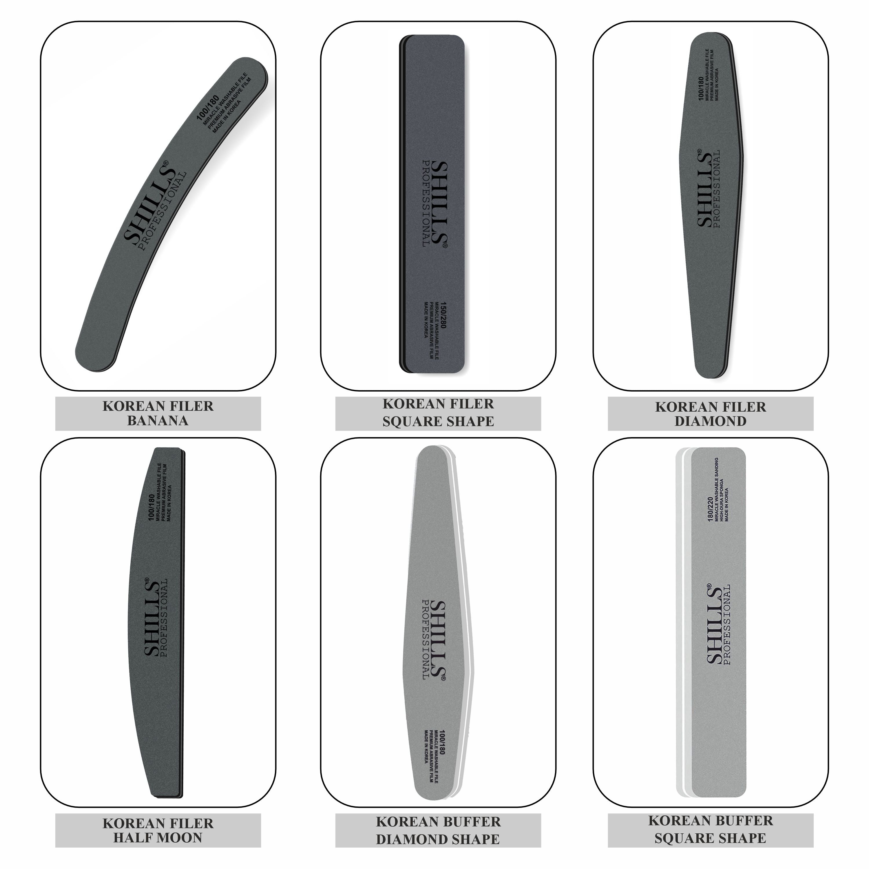 Nail Care File and Buffer Set for Home & Salon Use