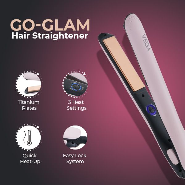 VEGA Go-Glam Hair Straightener with features
