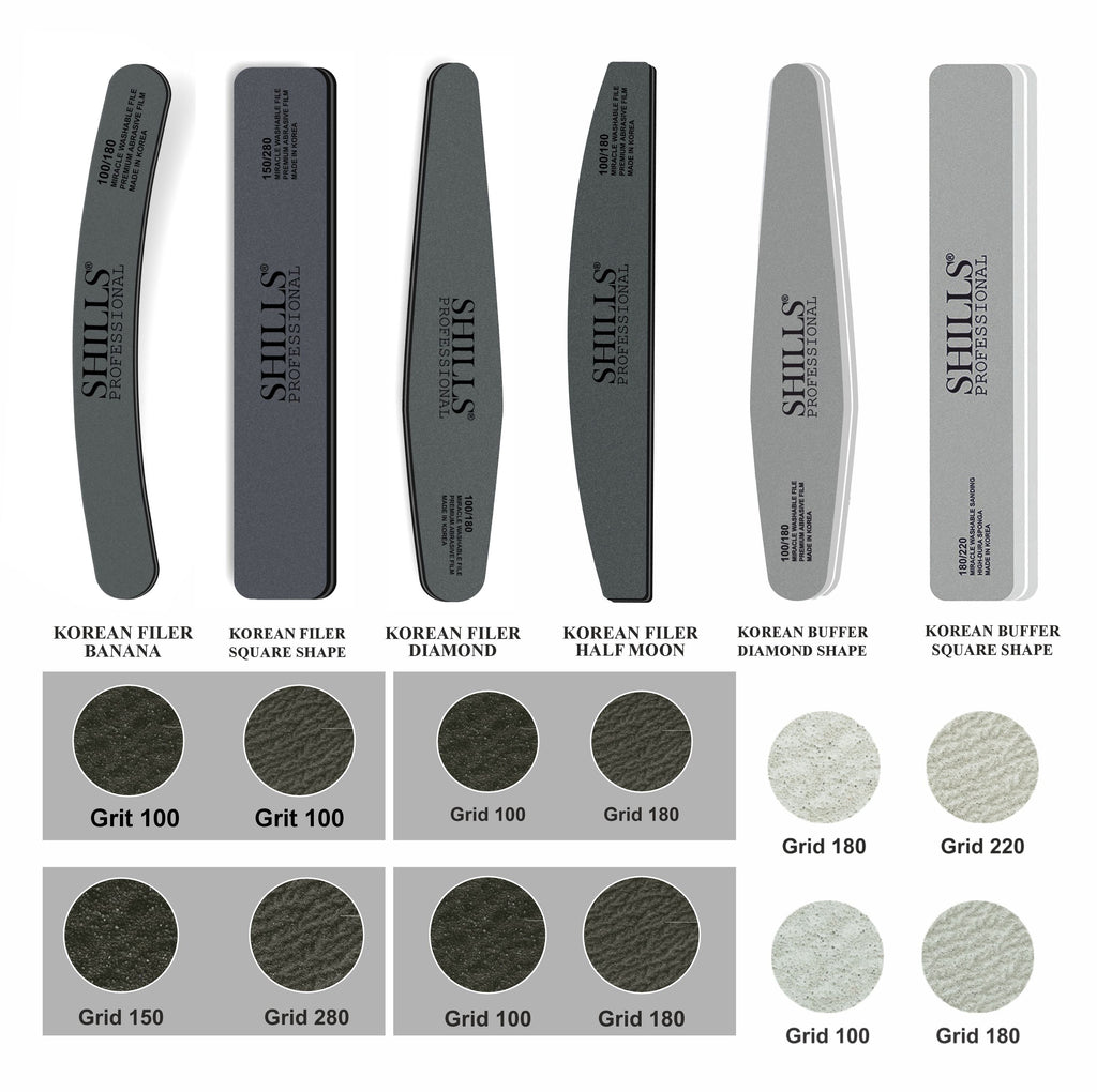 Nail Care File and Buffer Set for Home & Salon Use