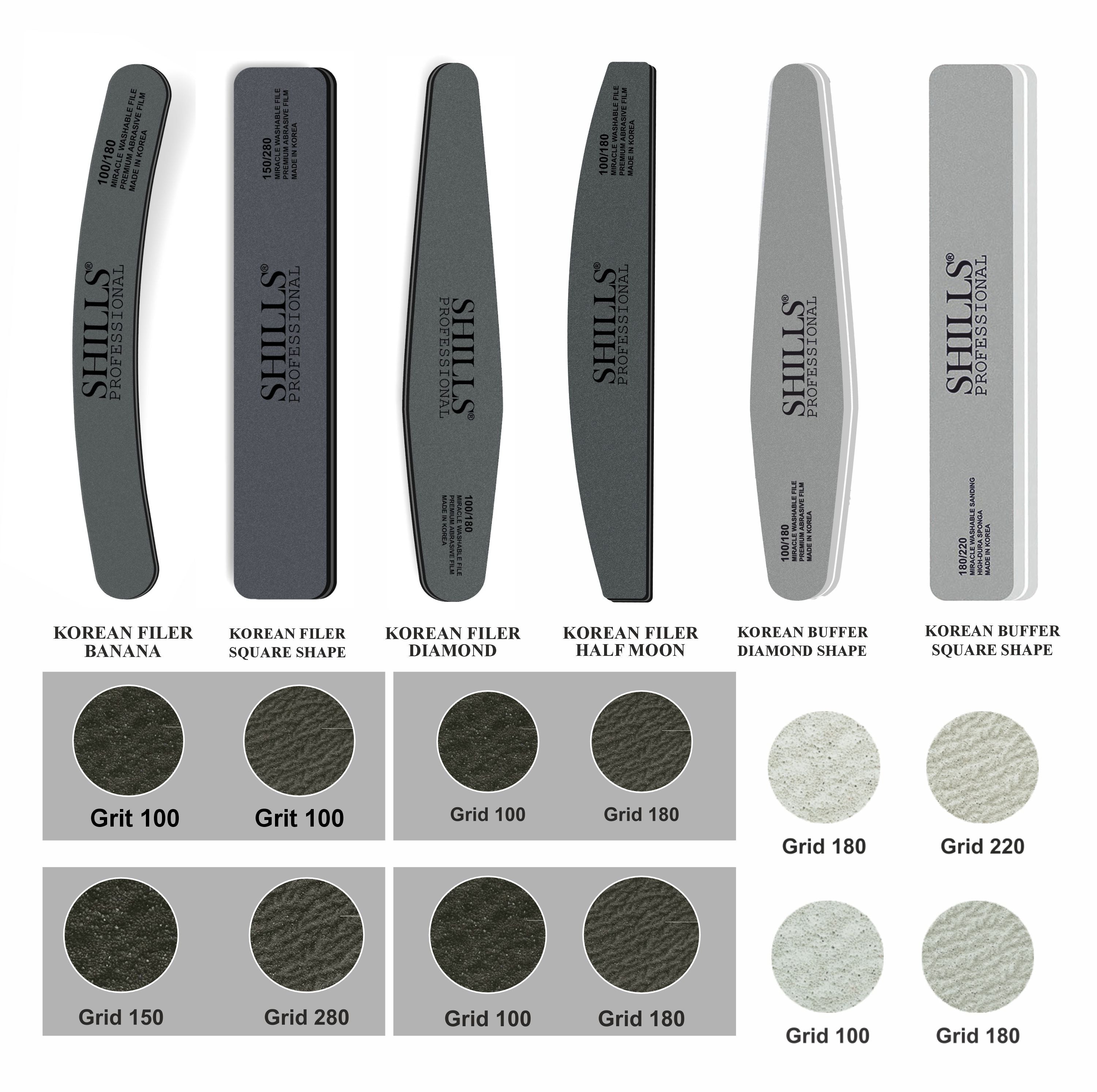Nail Care File and Buffer Set for Home & Salon Use