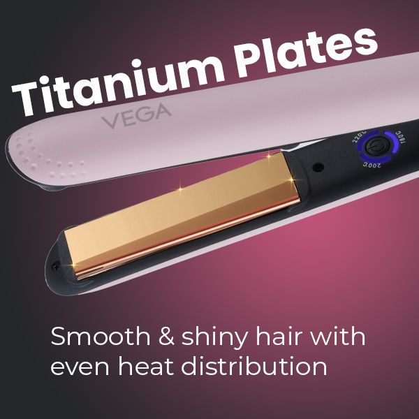 Titanium Plates in VEGA Go-Glam Hair Straightener
