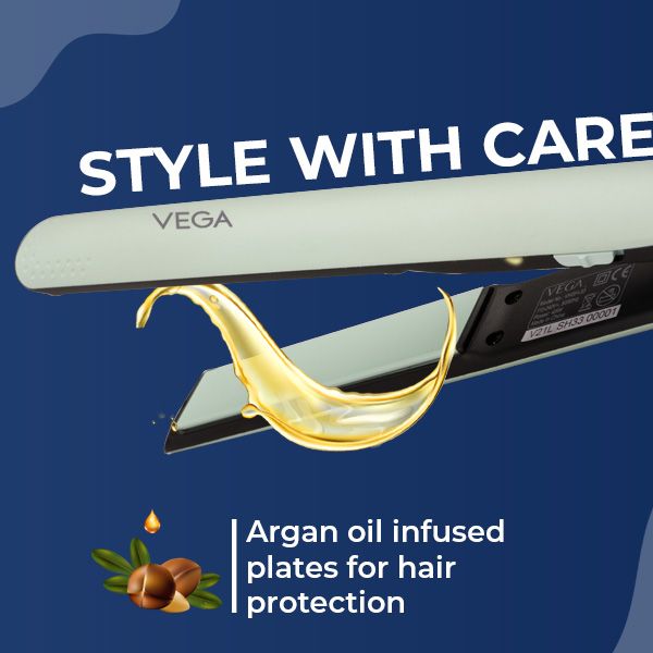 Argan Oil Infused plates for hair protection. 
