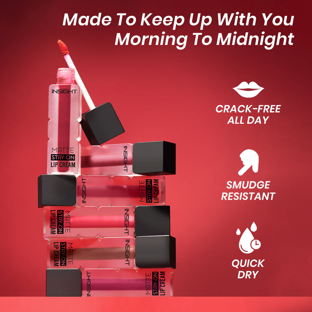 Matte Stay-On Lip Cream (Pack of 6)