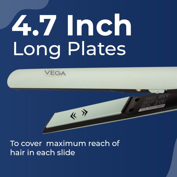 4.7 Inch Long Plates in VEGA Argan-Shine Hair Straightener