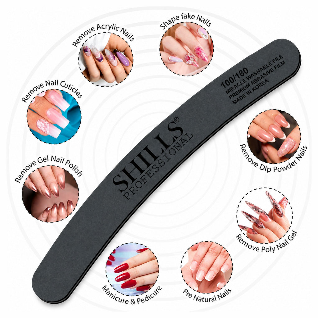 Nail Care File and Buffer Set for Home & Salon Use