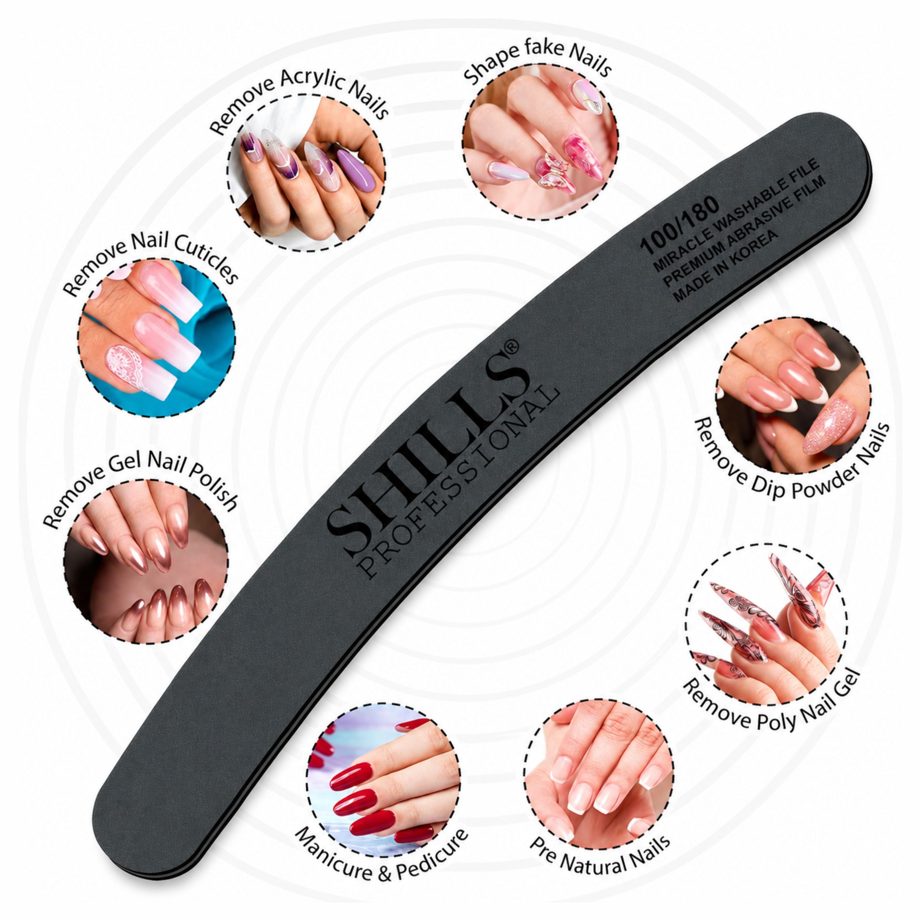 Nail Care File and Buffer Set for Home & Salon Use