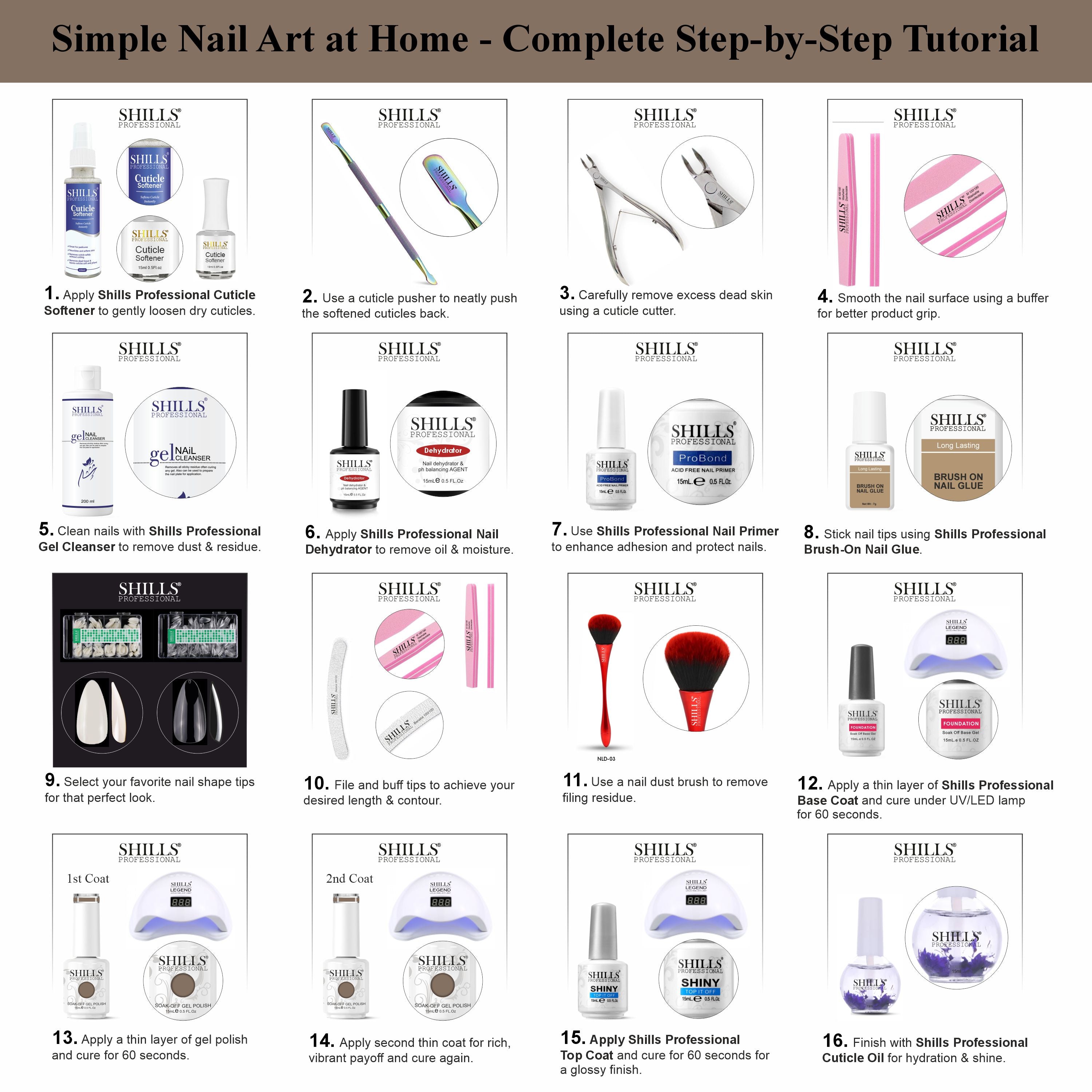 SHILLS PROFESSIONAL UV/LED Gel Nail Polish 15ml