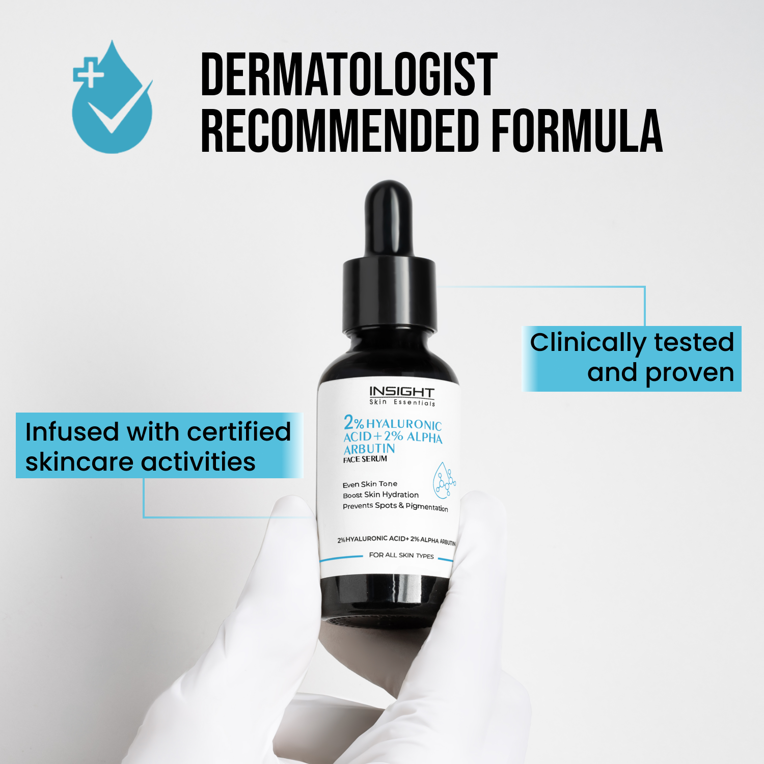 2% Hyaluronic Acid + 2% Alpha Arbutin Face Serum