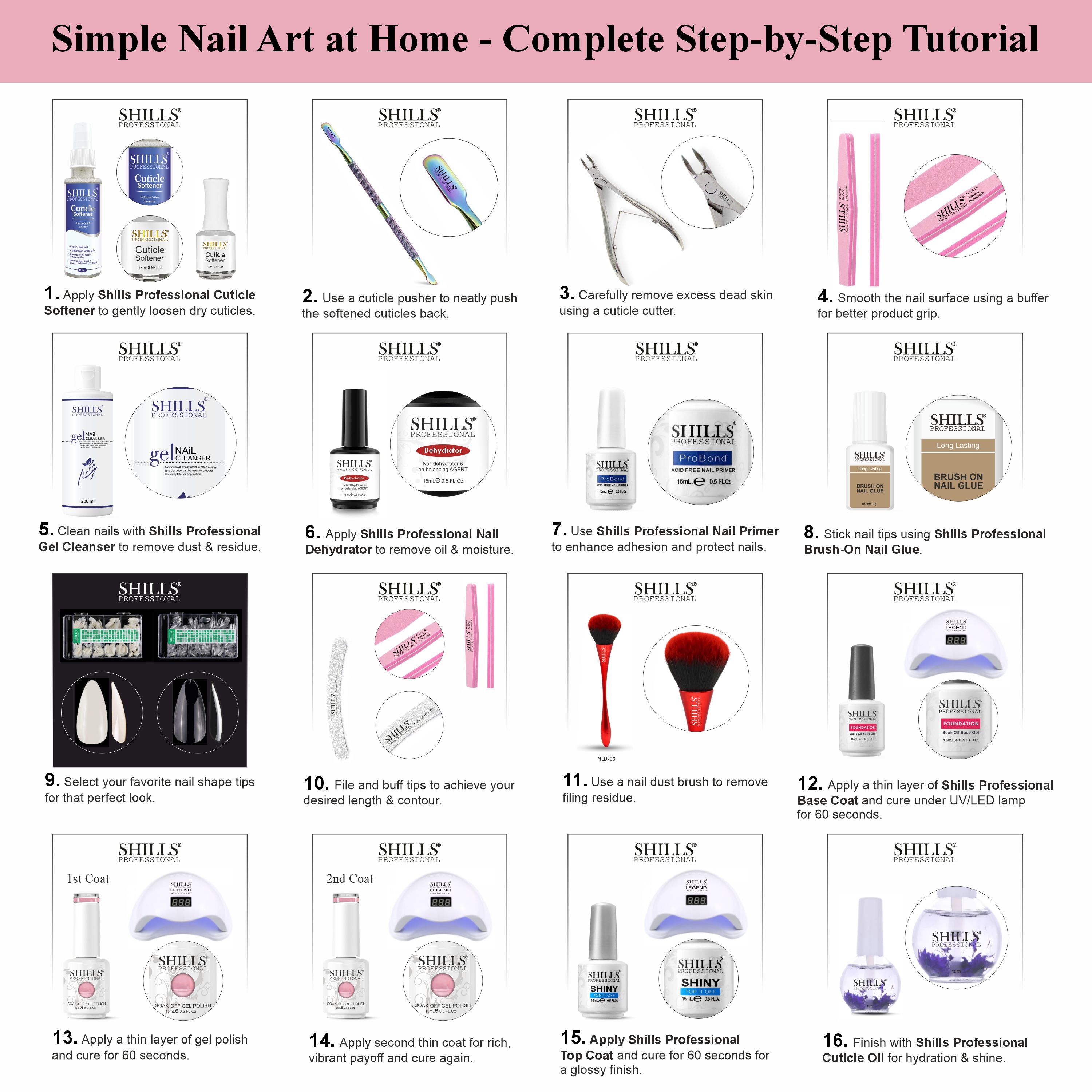 SHILLS PROFESSIONAL UV/LED Nail Polish 15ml