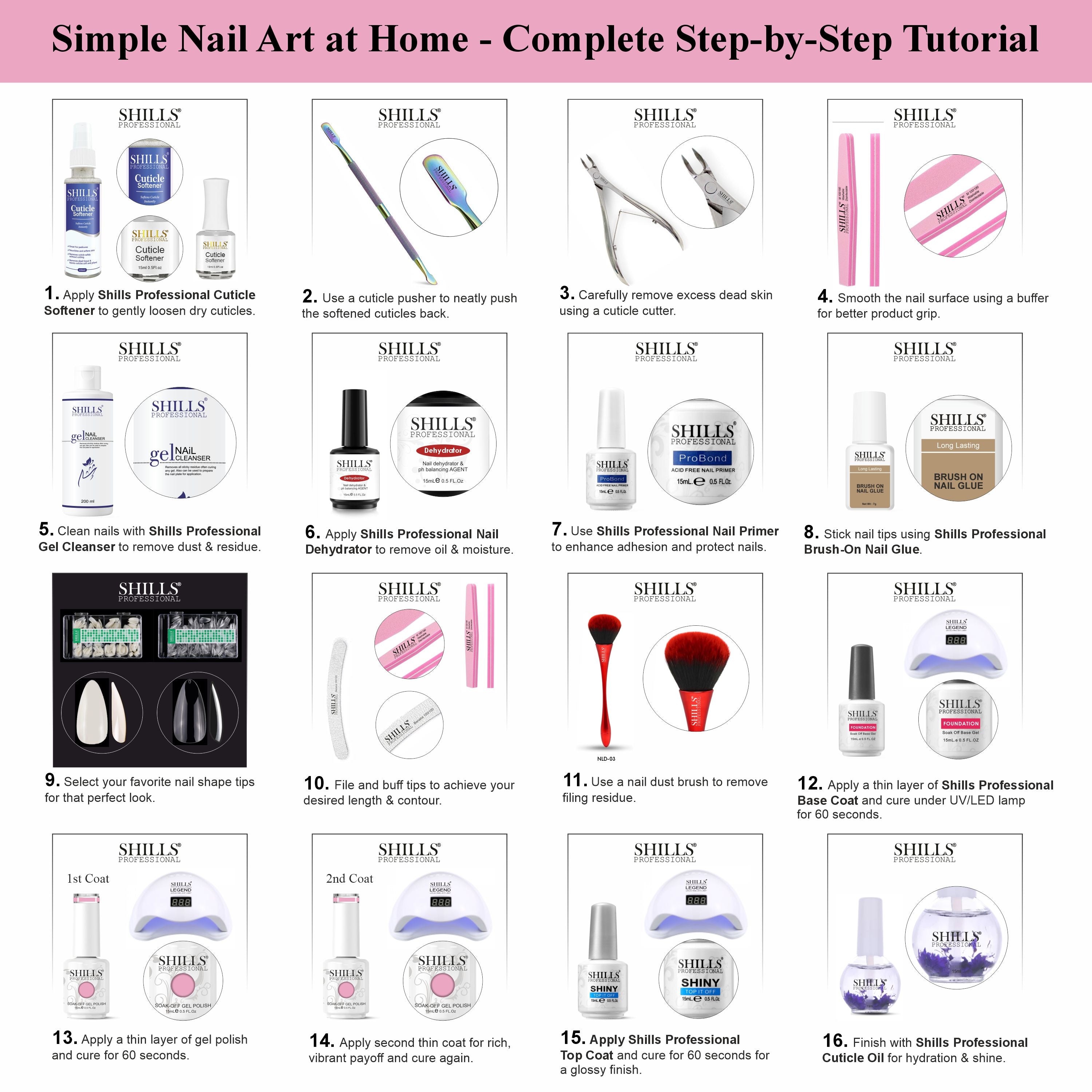 SHILLS PROFESSIONAL UV/LED Nail Polish 15ml