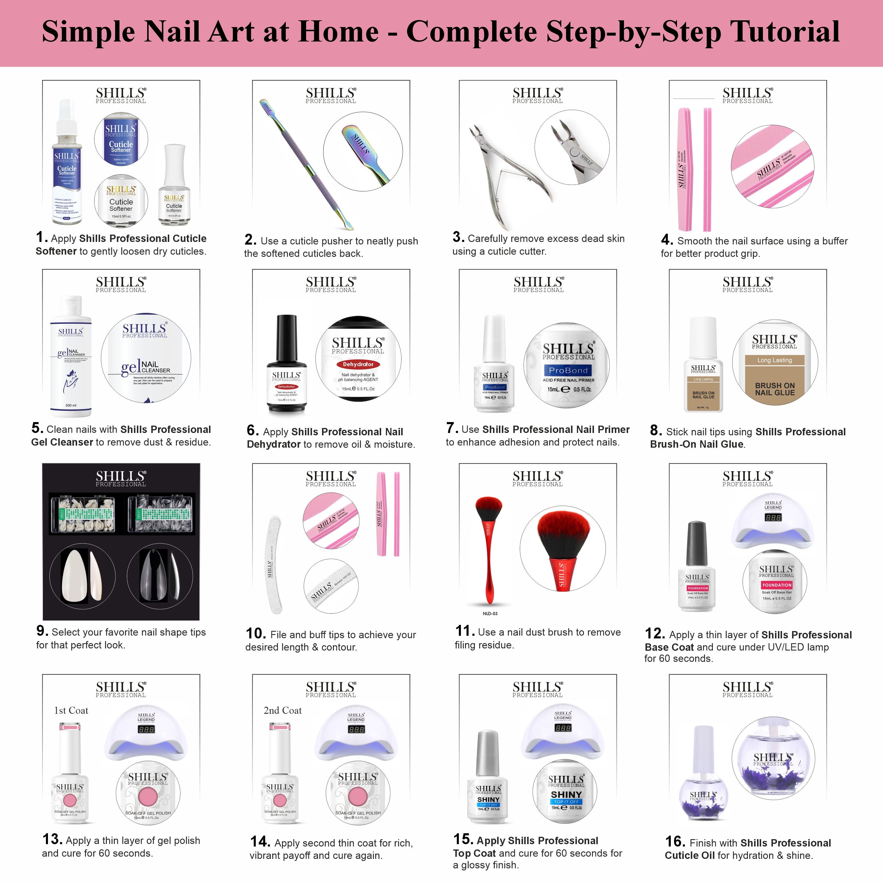 SHILLS PROFESSIONAL UV/LED Nail Polish 15ml