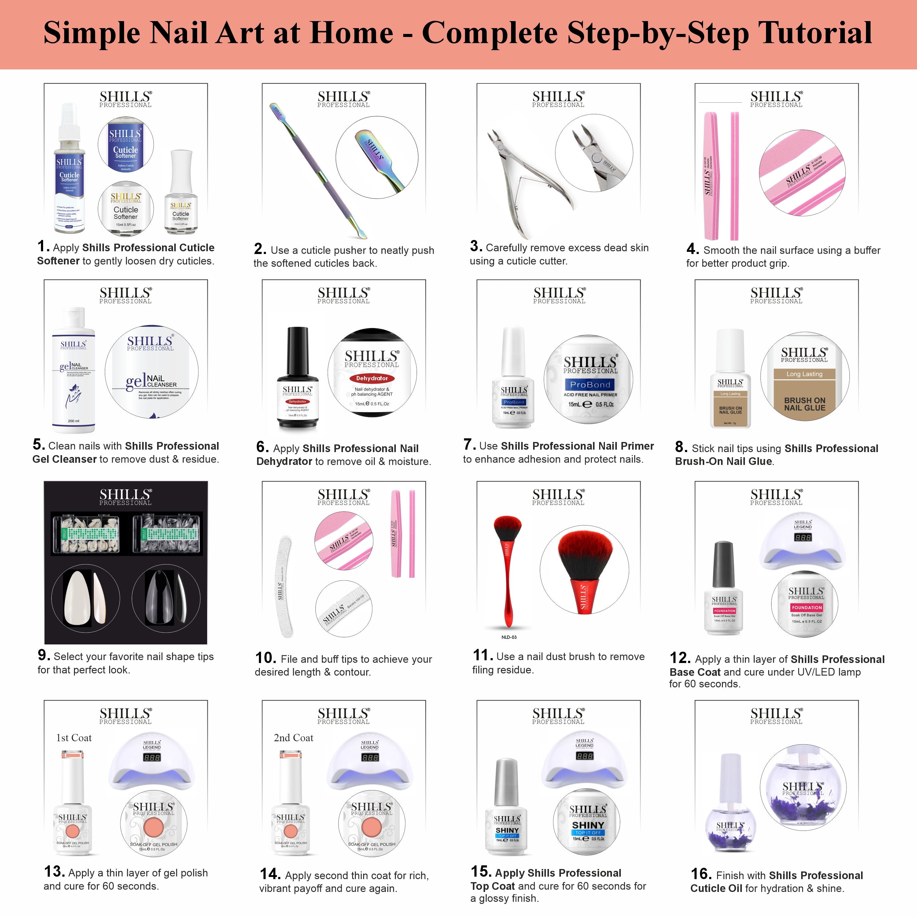 SHILLS PROFESSIONAL UV/LED Nail Polish 15ml