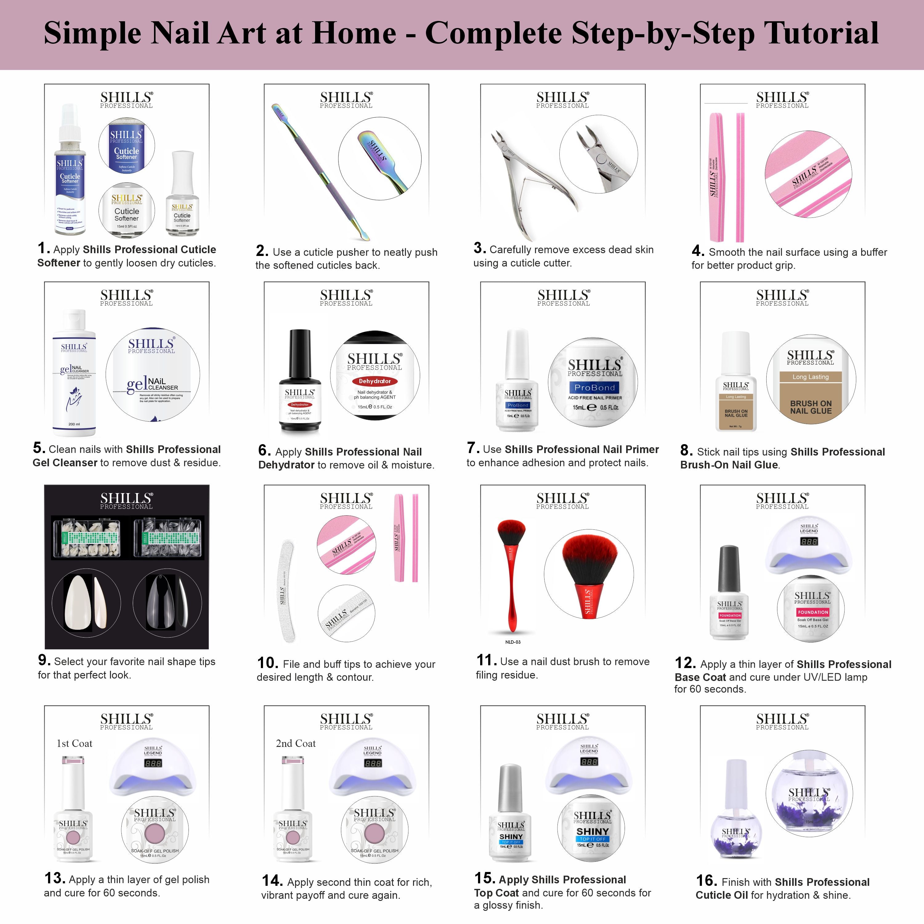 SHILLS PROFESSIONAL UV/LED Nail Polish 15ml
