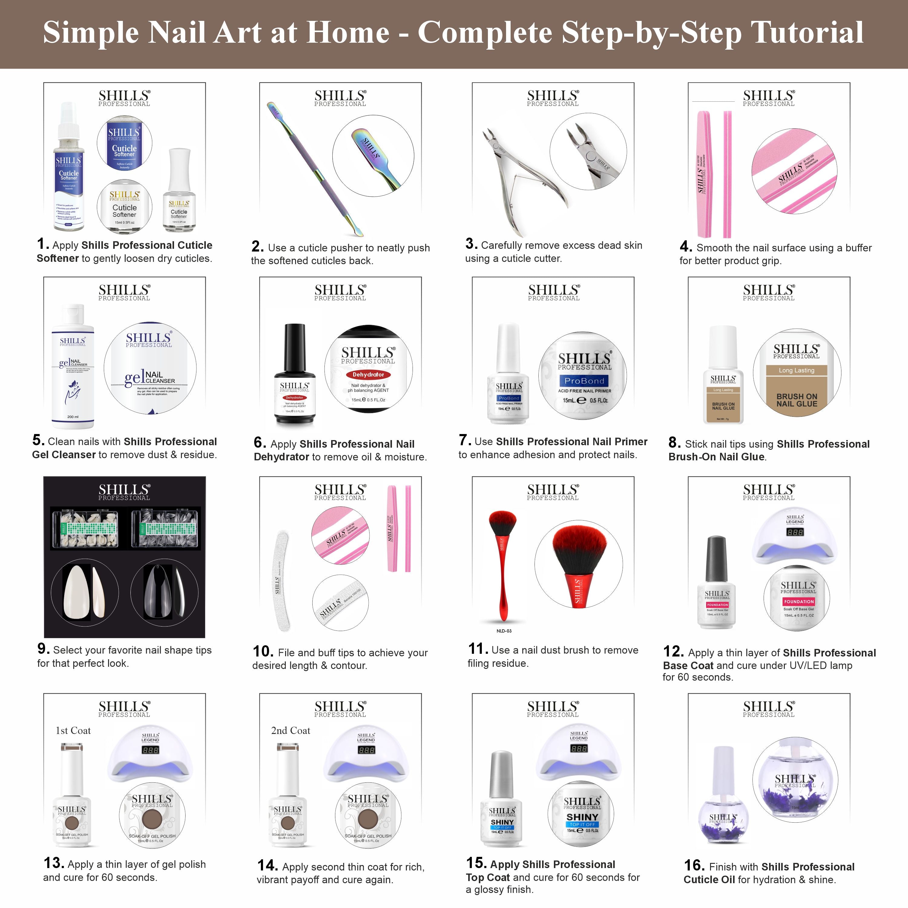 SHILLS PROFESSIONAL UV/LED Nail Polish 15ml