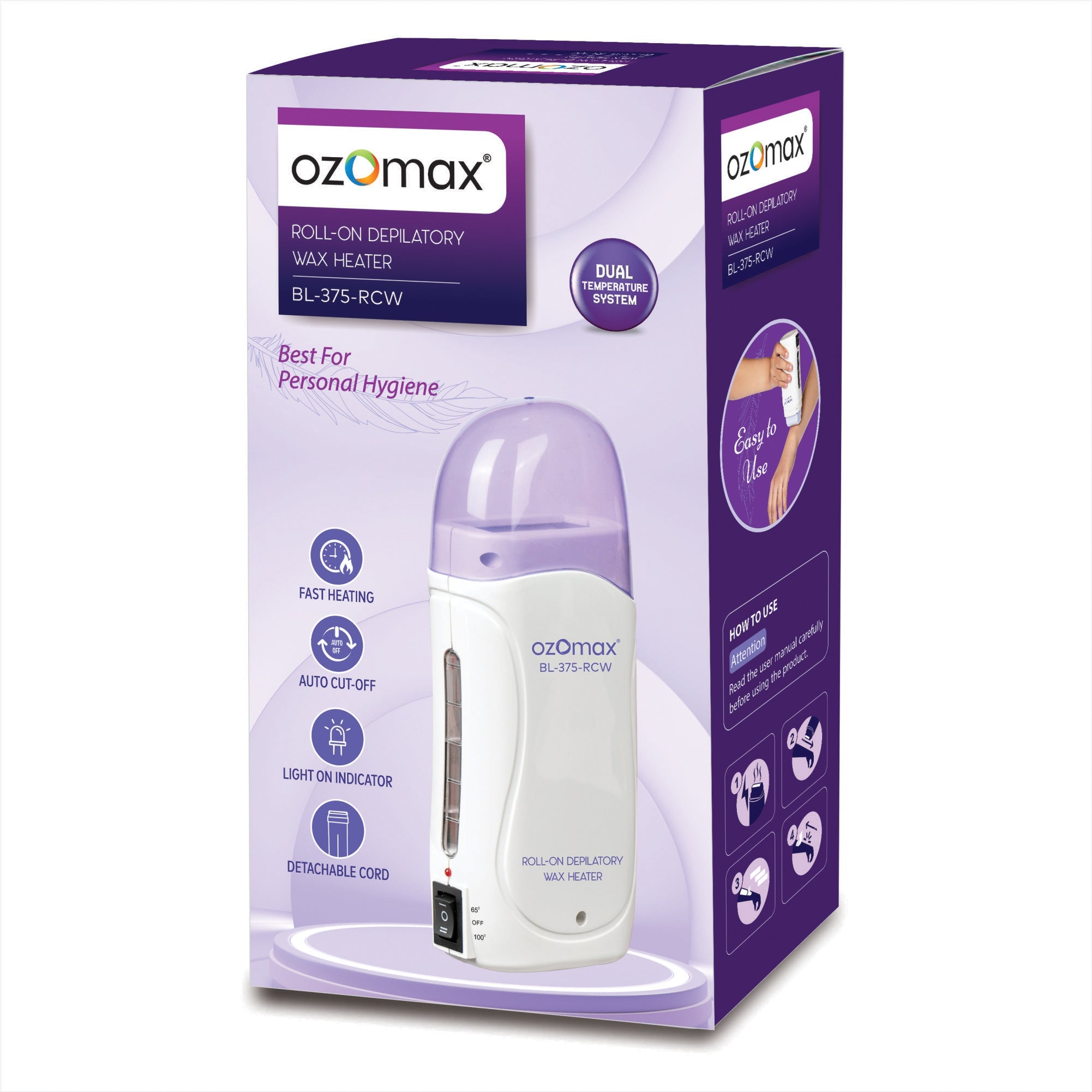 ROLL-ON DEPILATORY WAX HEATER Dual Temperature System