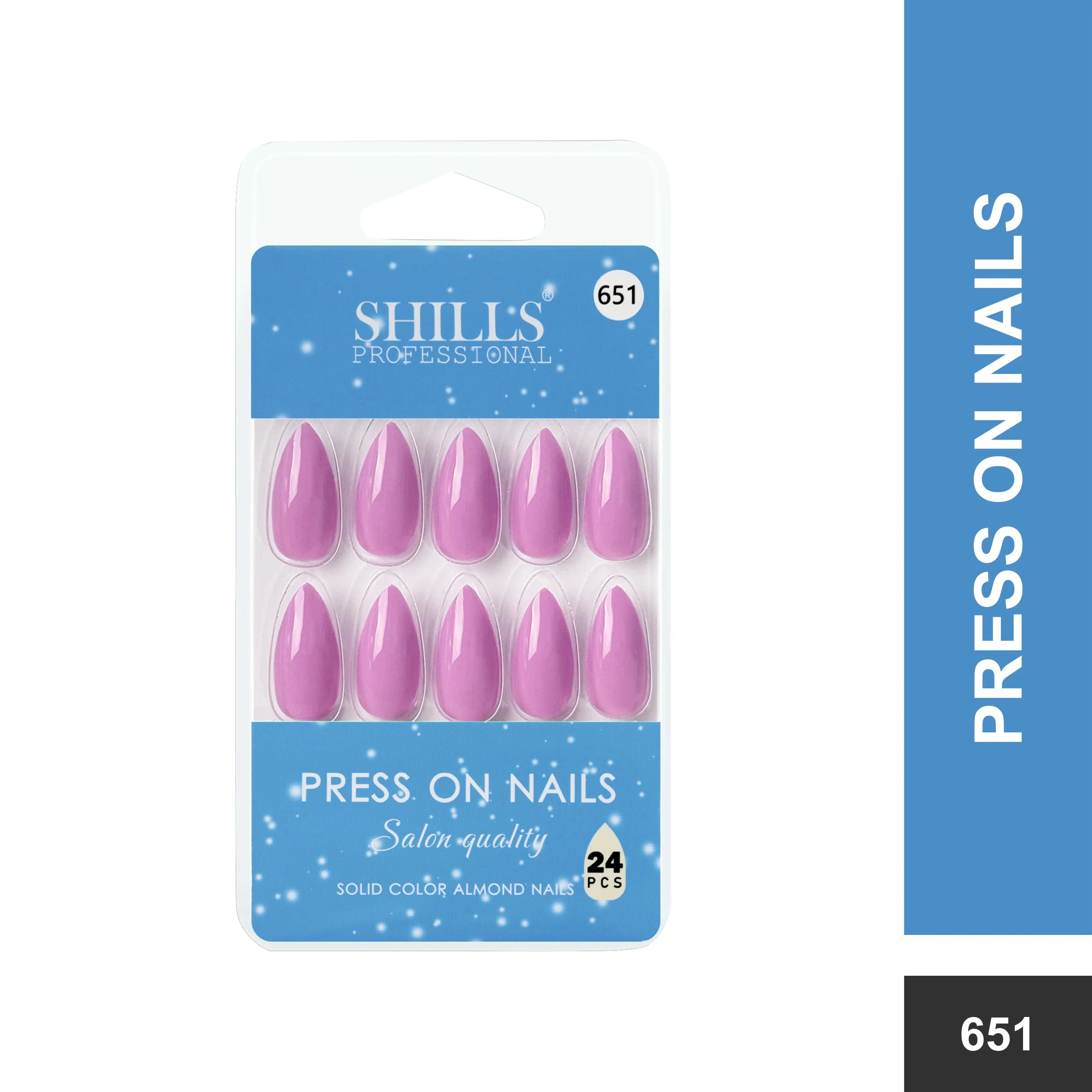 Glossy Solid Color Nails Sharp Almond(SPN631-SPN656)
