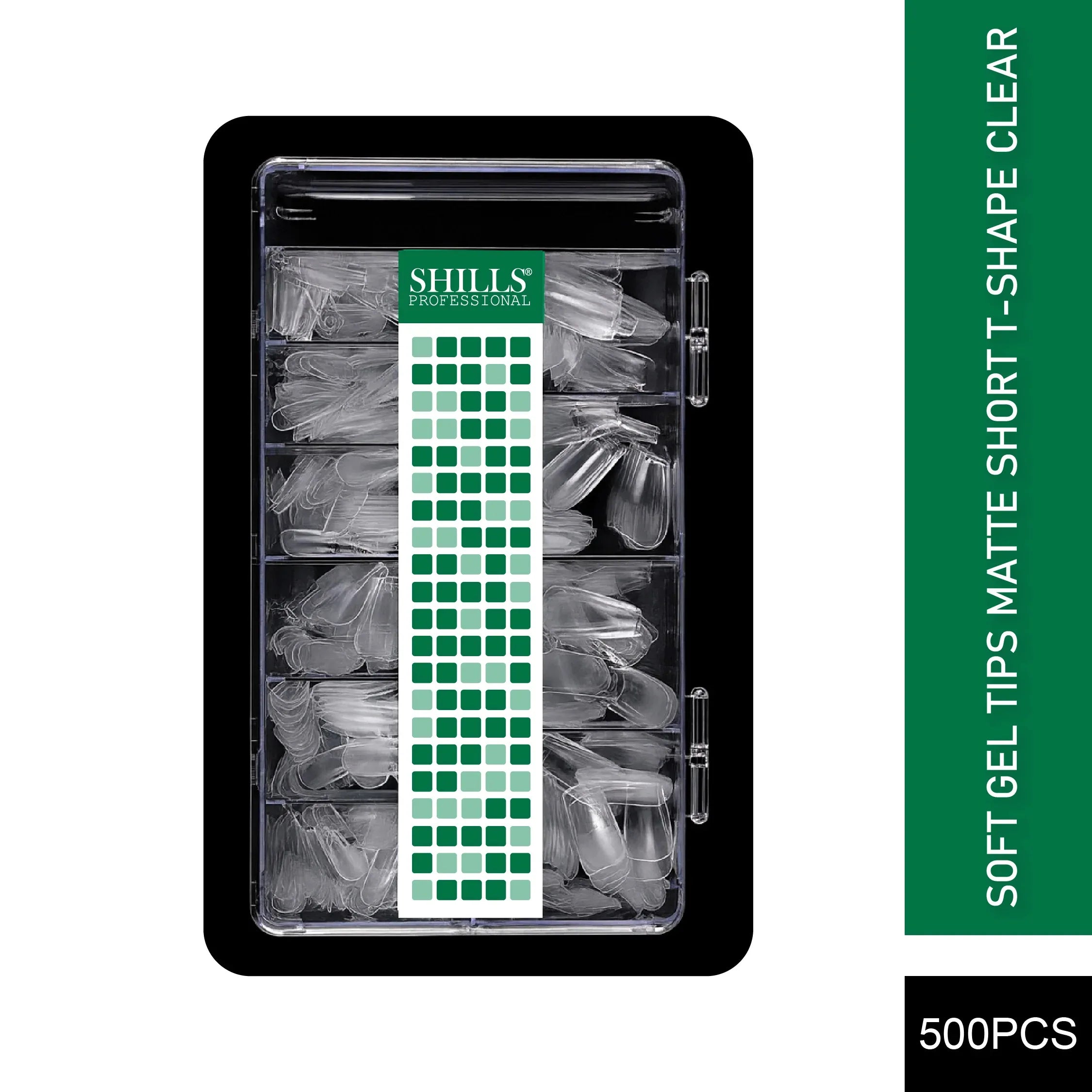 Soft Gel Tips Matte Short T-Shape-PT18-CLEAR