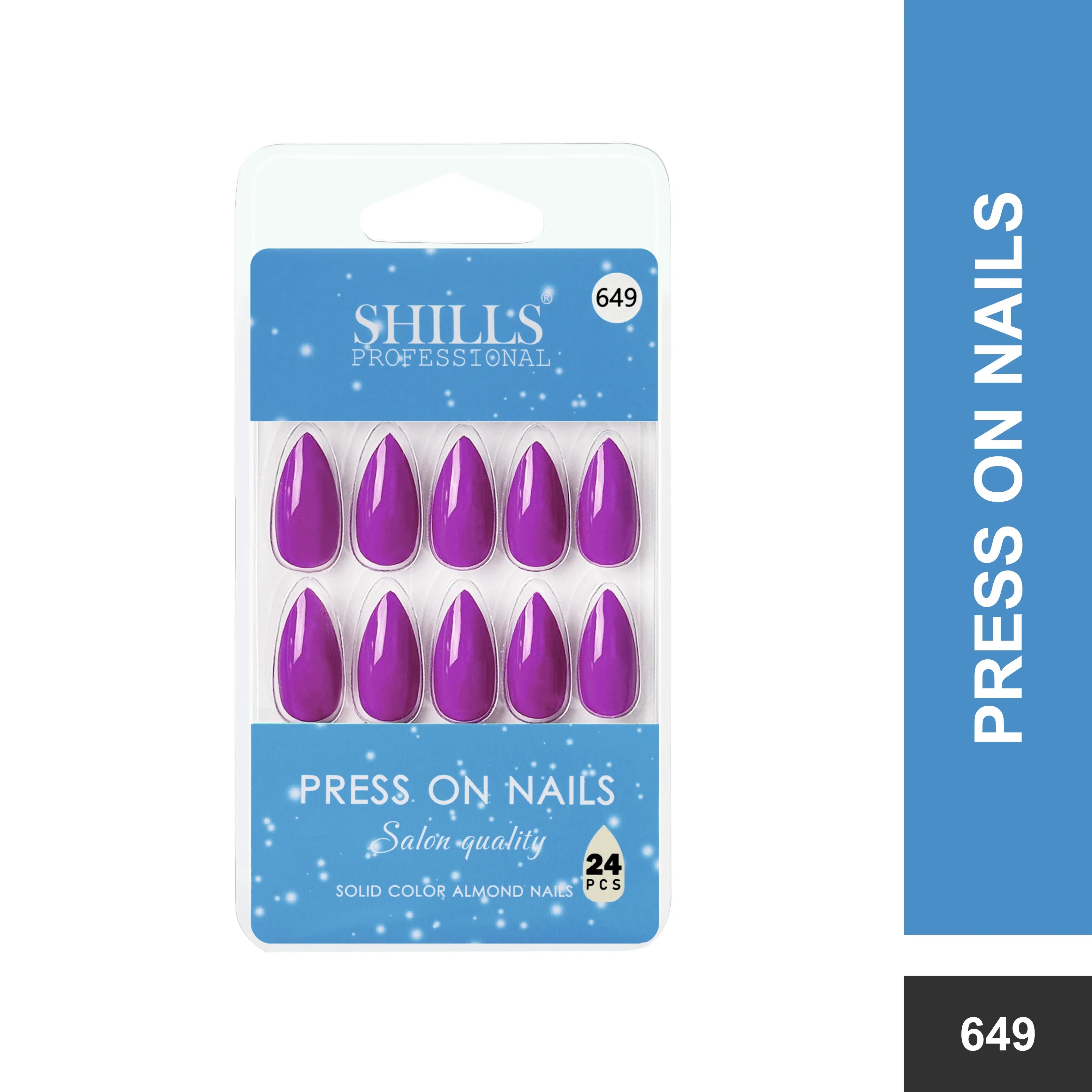 Glossy Solid Color Nails Sharp Almond(SPN631-SPN656)