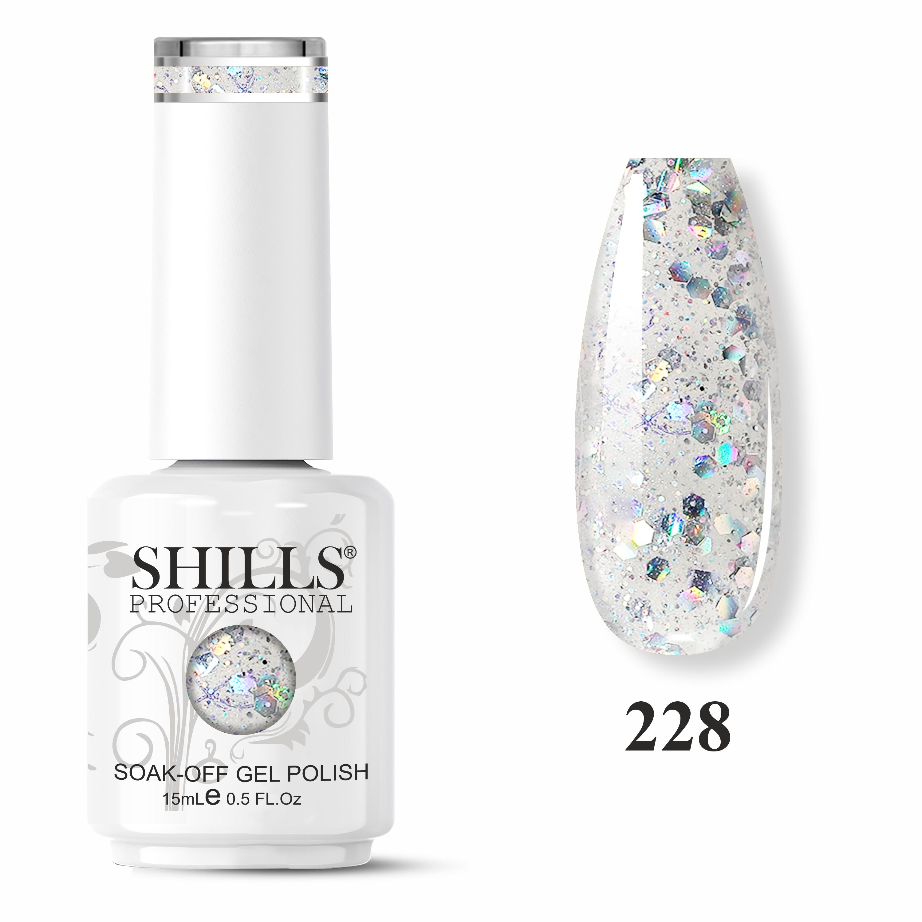 SHILLS PROFESSIONAL UV/LED Glitter Gel Polish 15ml