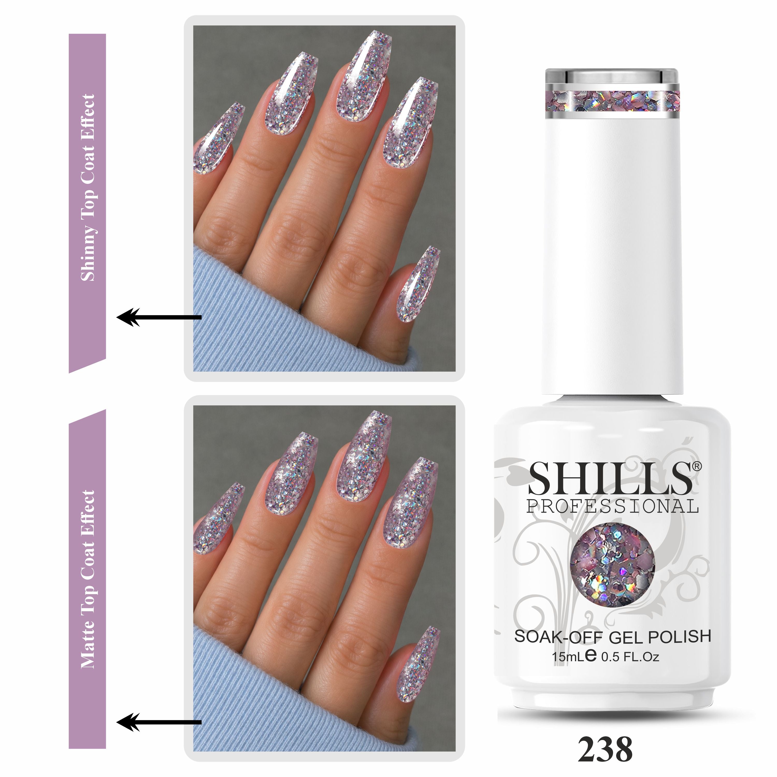 SHILLS PROFESSIONAL UV/LED Shiny Diamond Gel Polish 15ml