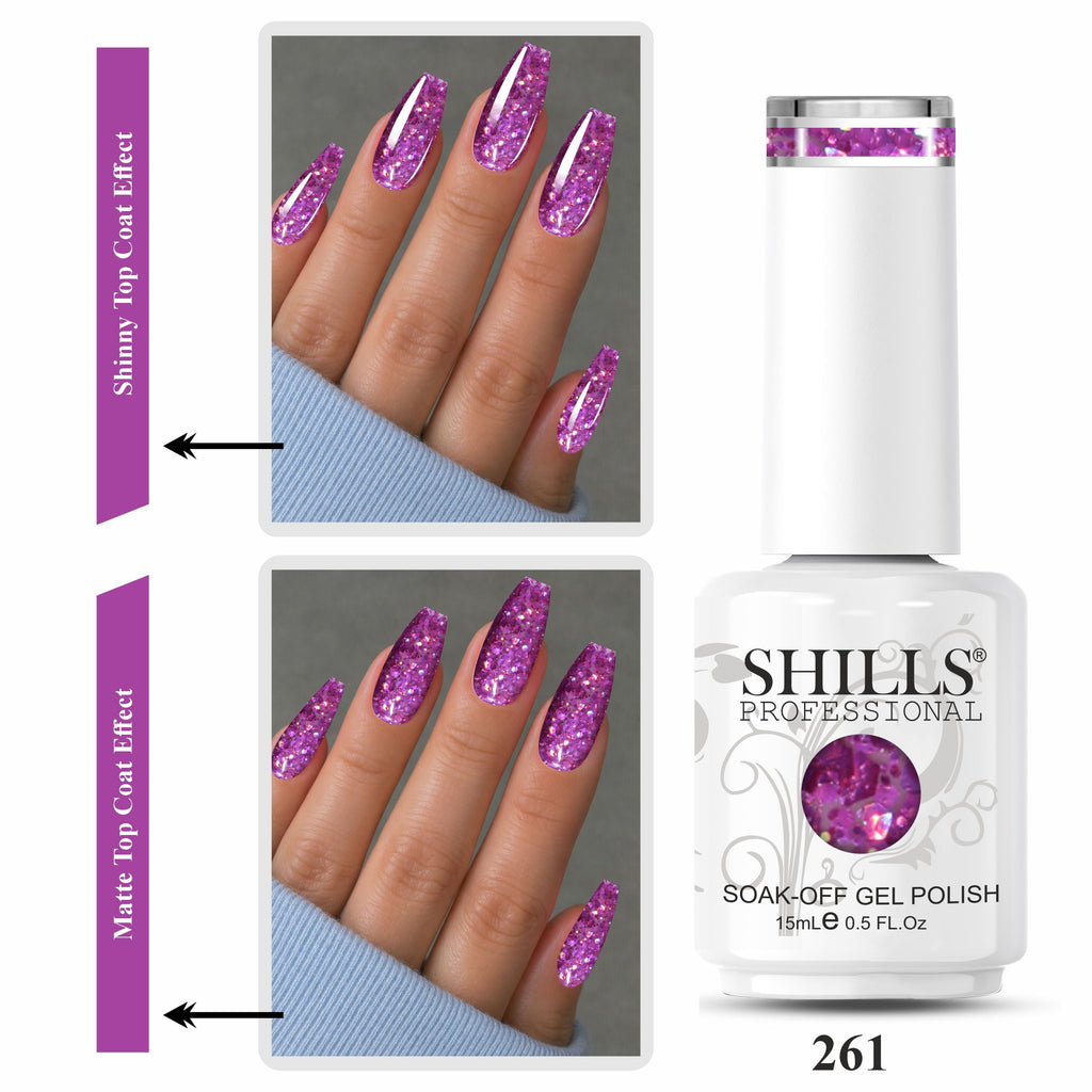 SHILLS PROFESSIONAL Laser Glitter UV/LED Gel Nail Polish 15ml