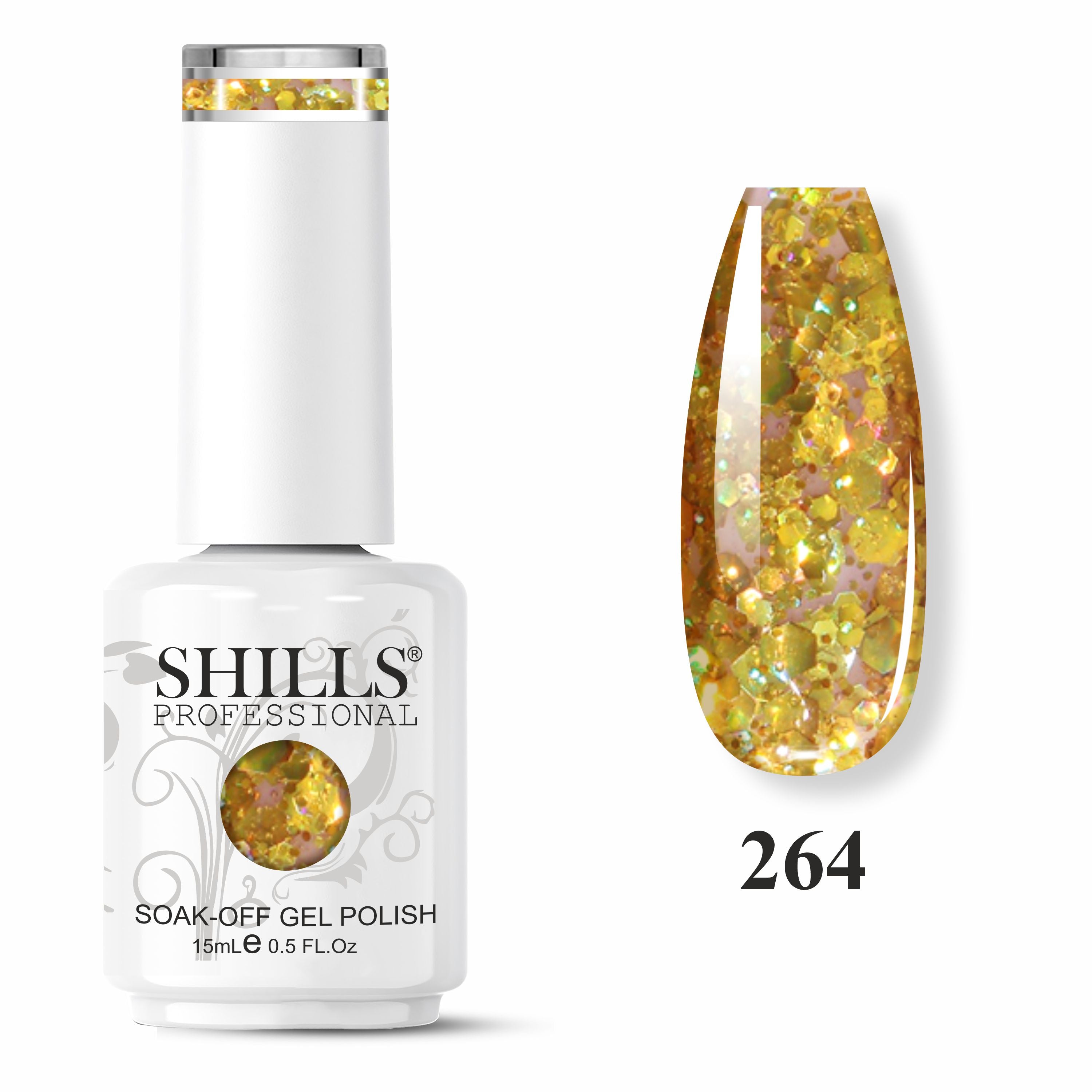 SHILLS PROFESSIONAL Laser Glitter UV/LED Gel Nail Polish 15ml