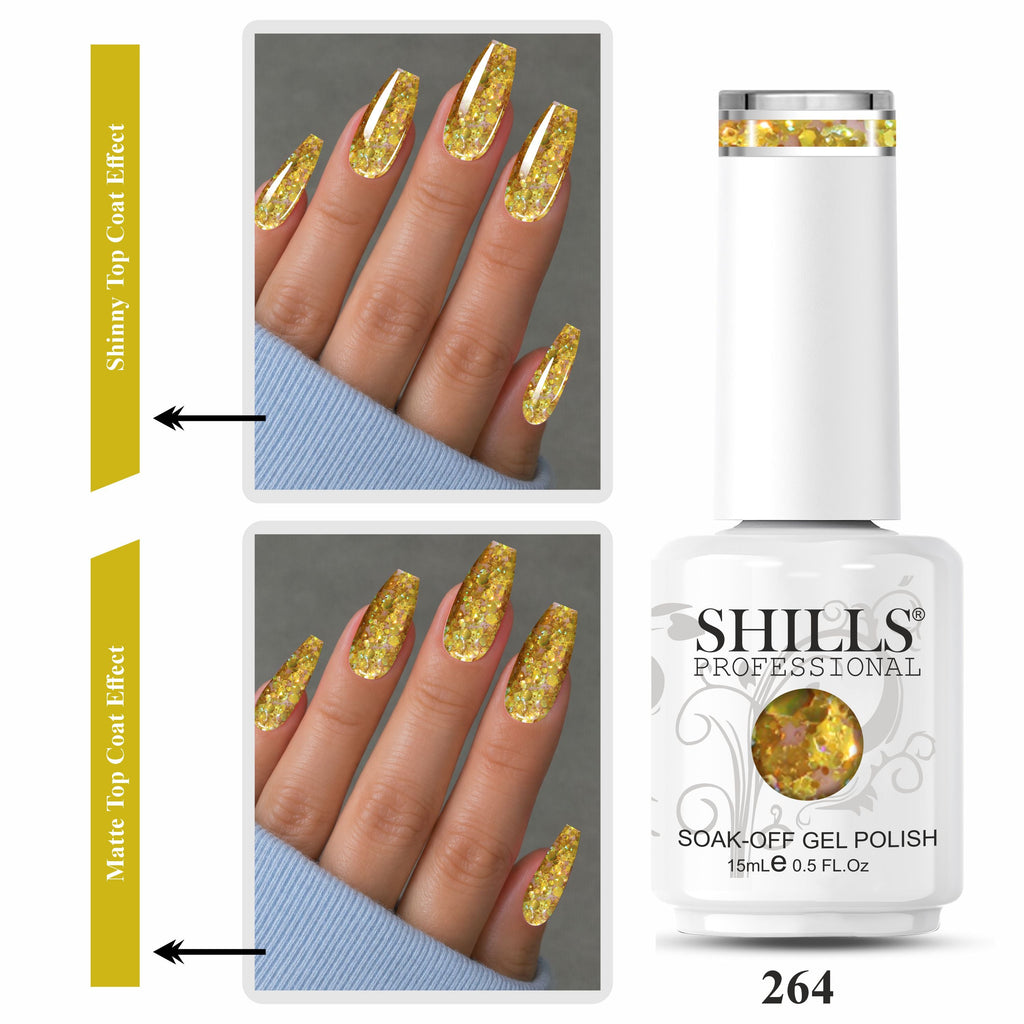 SHILLS PROFESSIONAL Laser Glitter UV/LED Gel Nail Polish 15ml