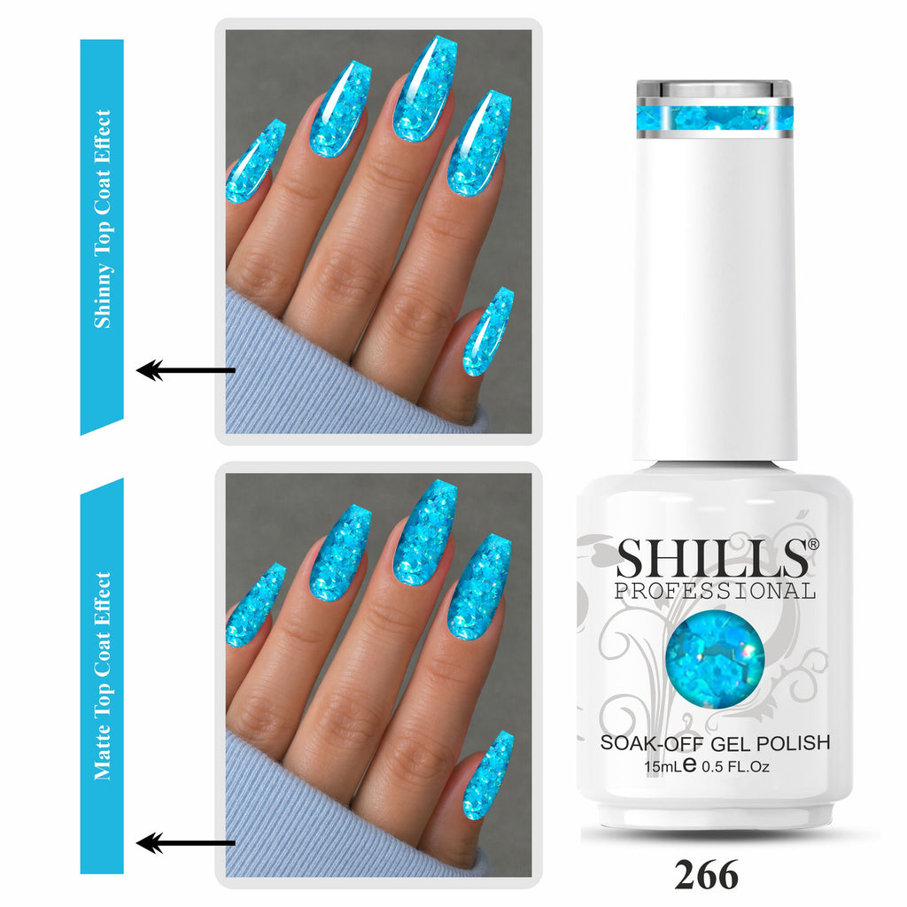 SHILLS PROFESSIONAL Laser Glitter UV/LED Gel Nail Polish 15ml