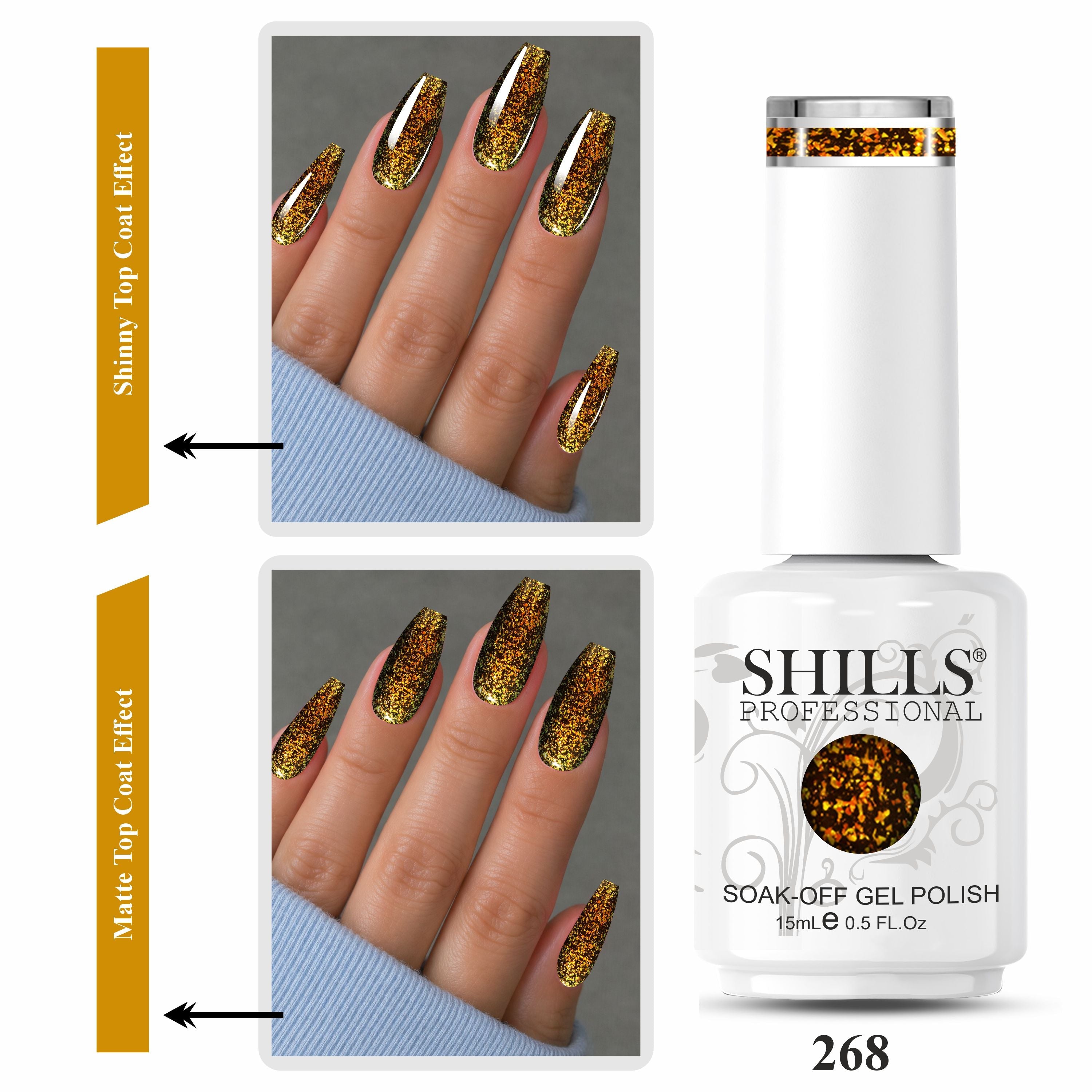 Shills Professional Fireworks UV/LED Gel Nail Polish 15ml SPG267-SPG272