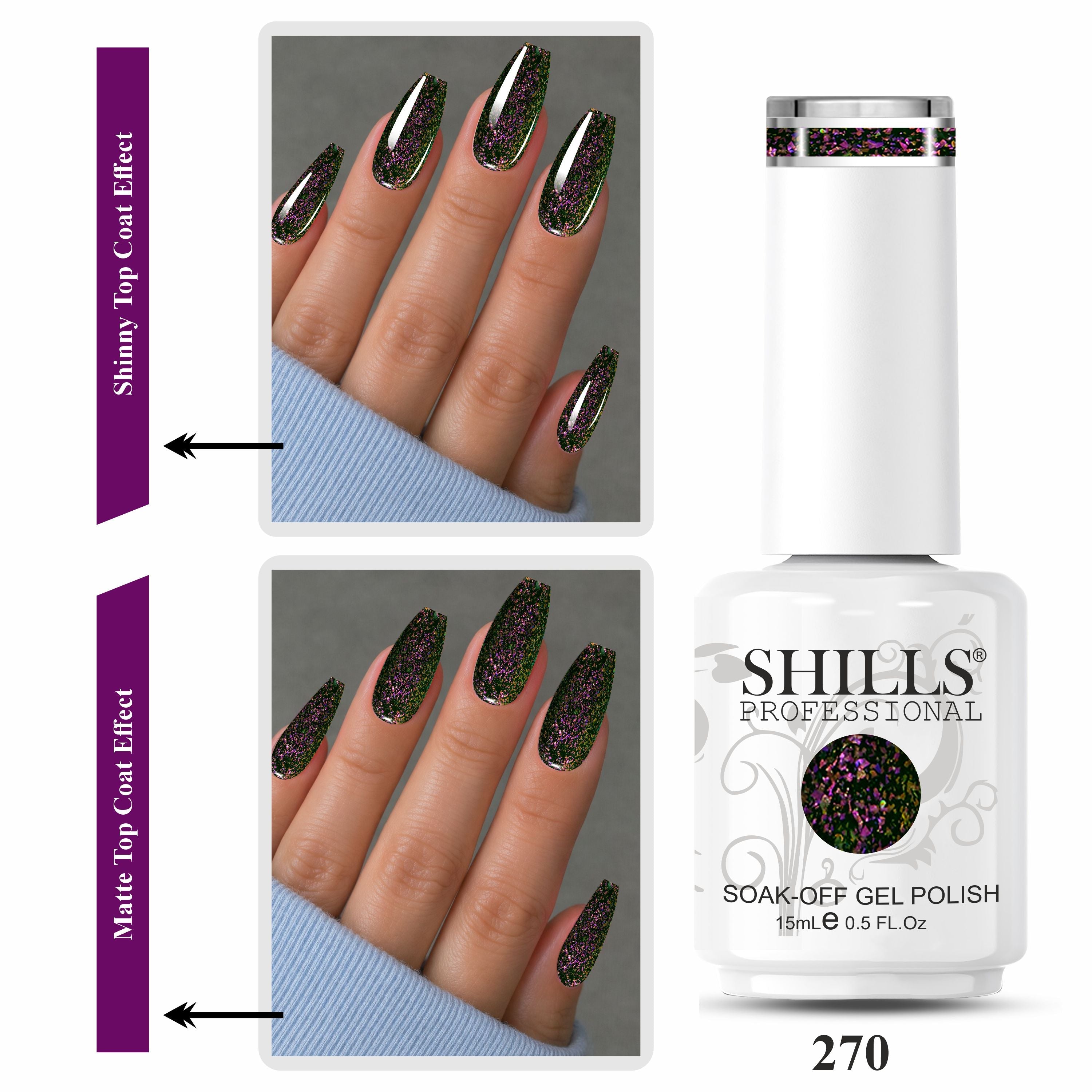 Shills Professional Fireworks UV/LED Gel Nail Polish 15ml SPG267-SPG272