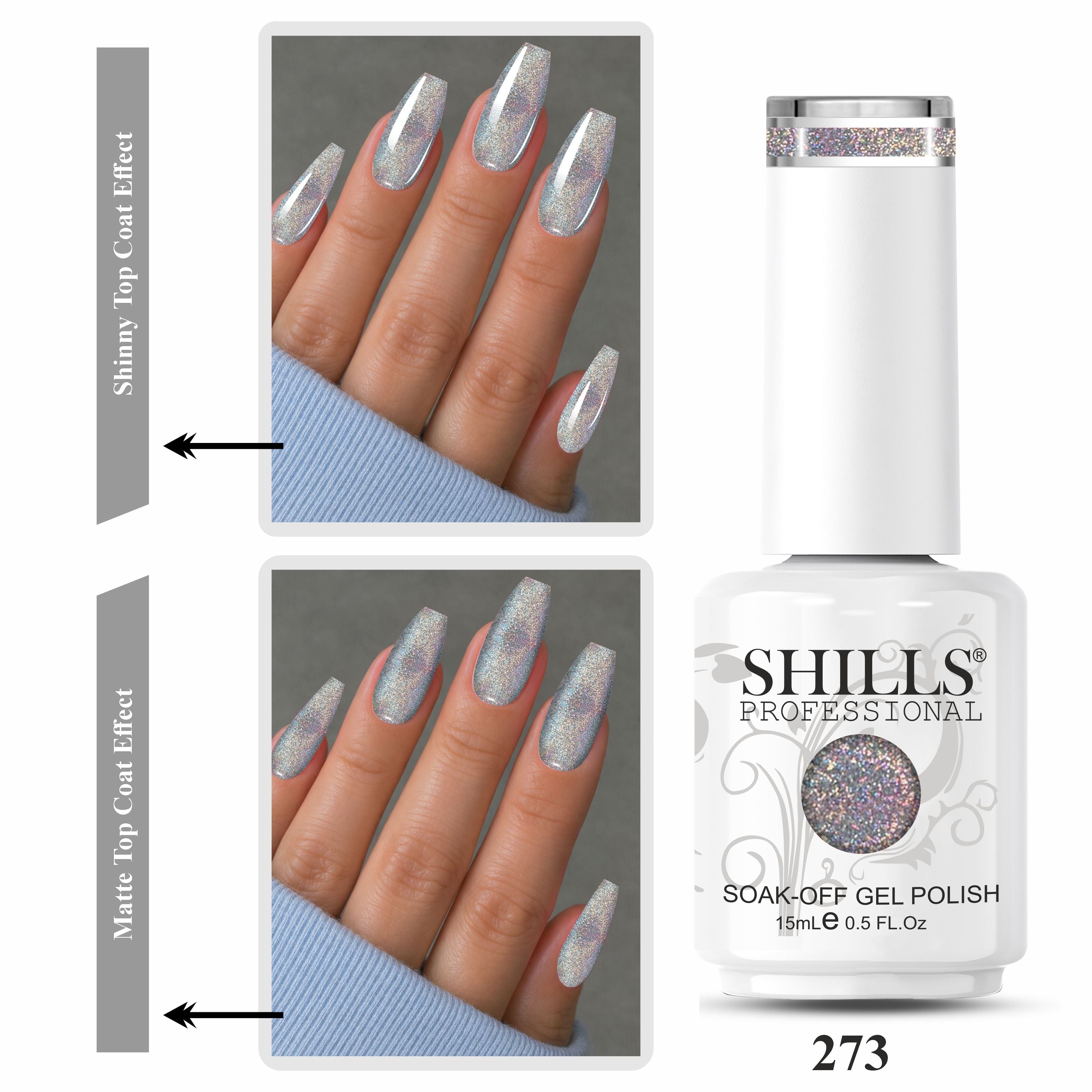 SHILLS PROFESSIONAL UV/LED Glitter Gel Polish 15ml