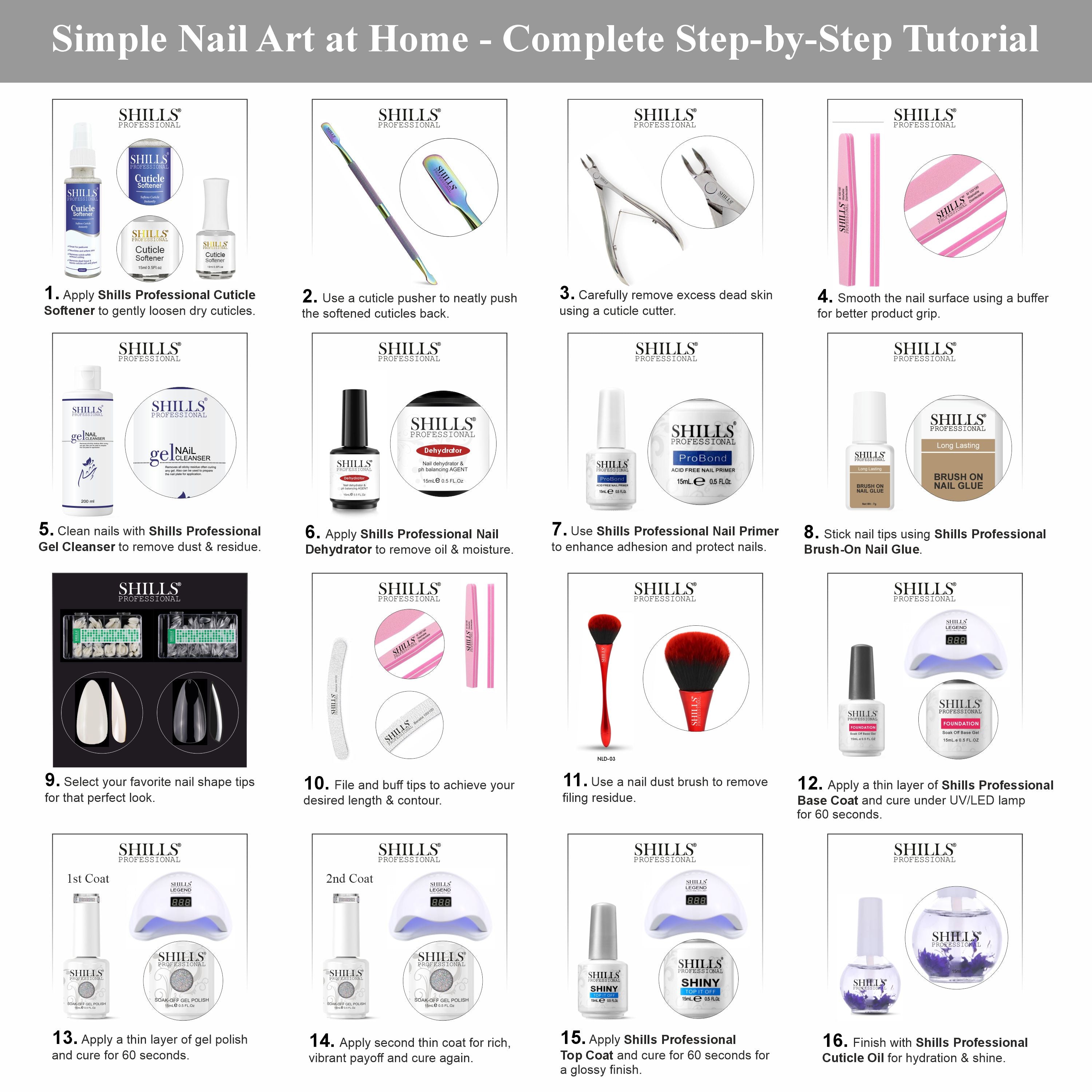 SHILLS PROFESSIONAL UV/LED Shiny Glitter Gel Polish 15ml