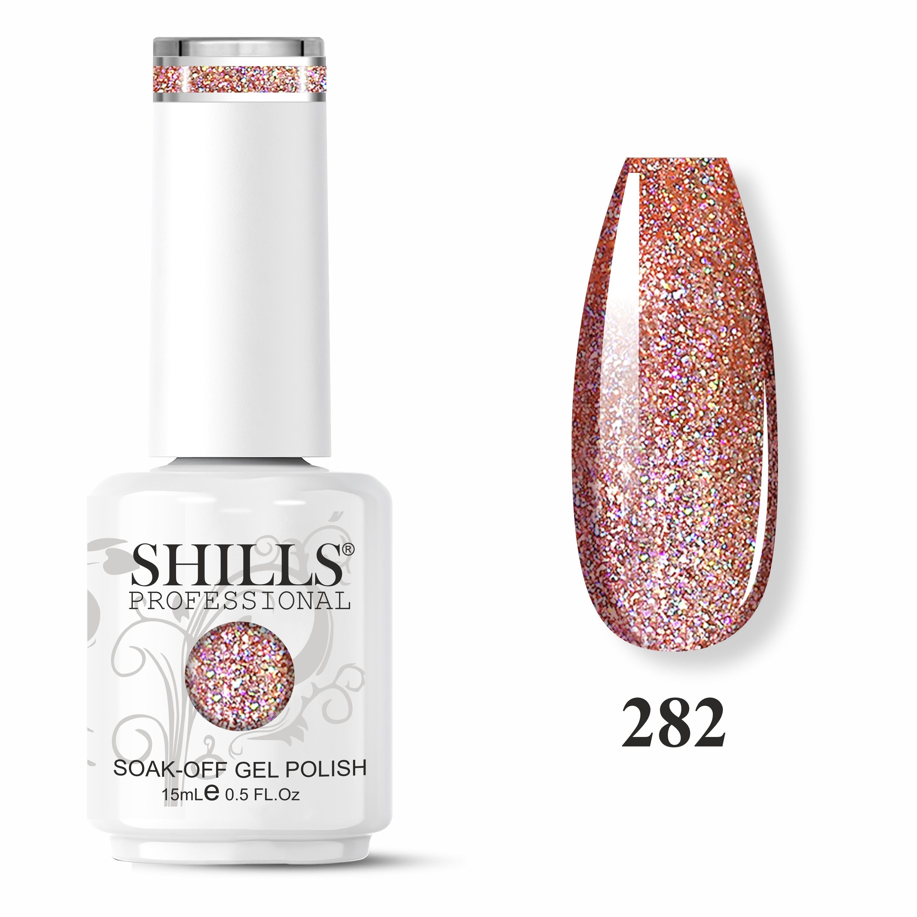 SHILLS PROFESSIONAL UV/LED Shiny Glitter Gel Polish 15ml