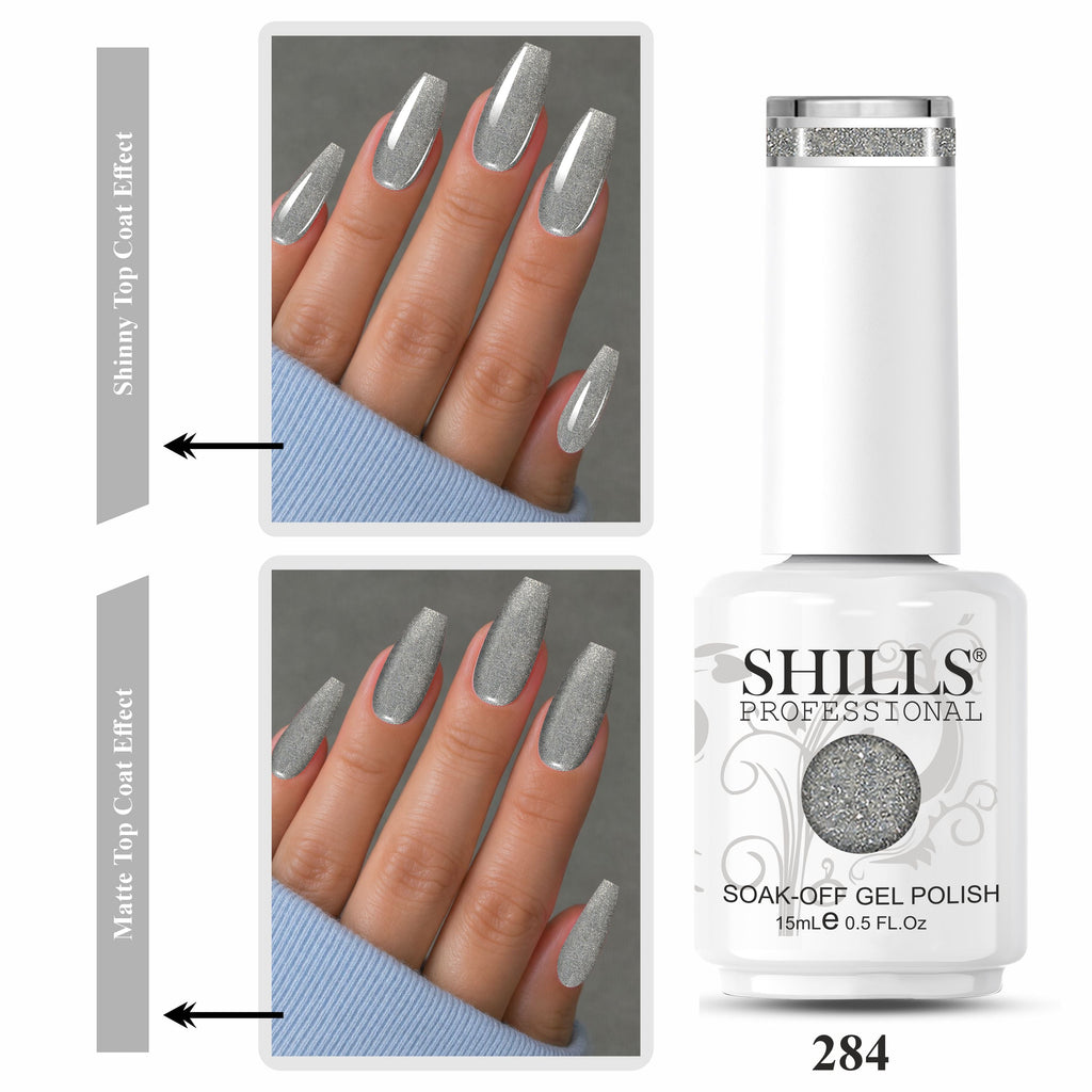 SHILLS PROFESSIONAL UV/LED Shiny Glitter Gel Polish 15ml
