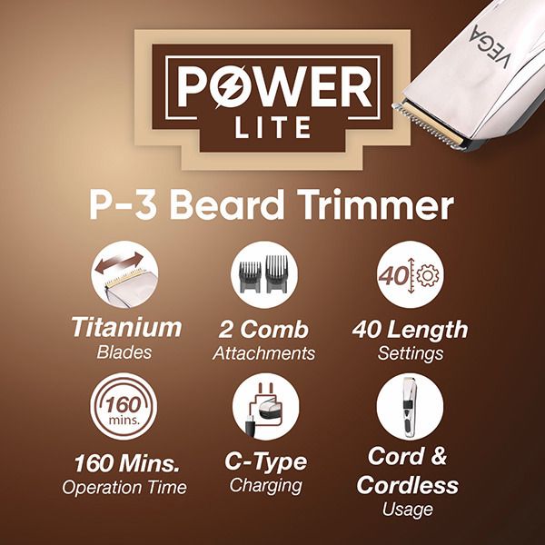 VEGA Power Series  P-3 Beard Trimmer-VHTH-27