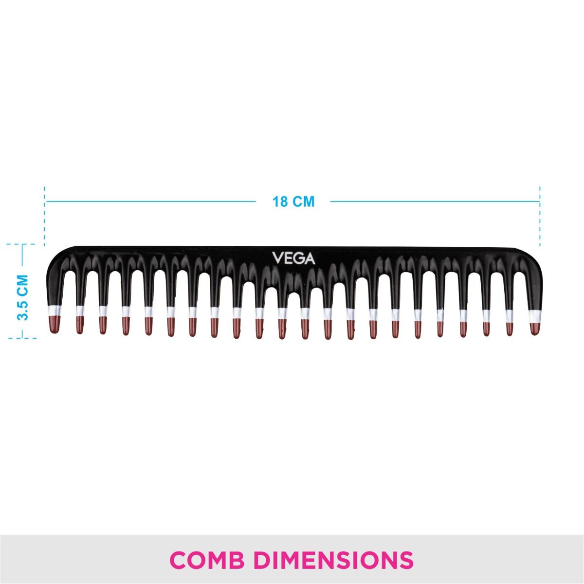 De-Tangling Comb - 1266 - Black