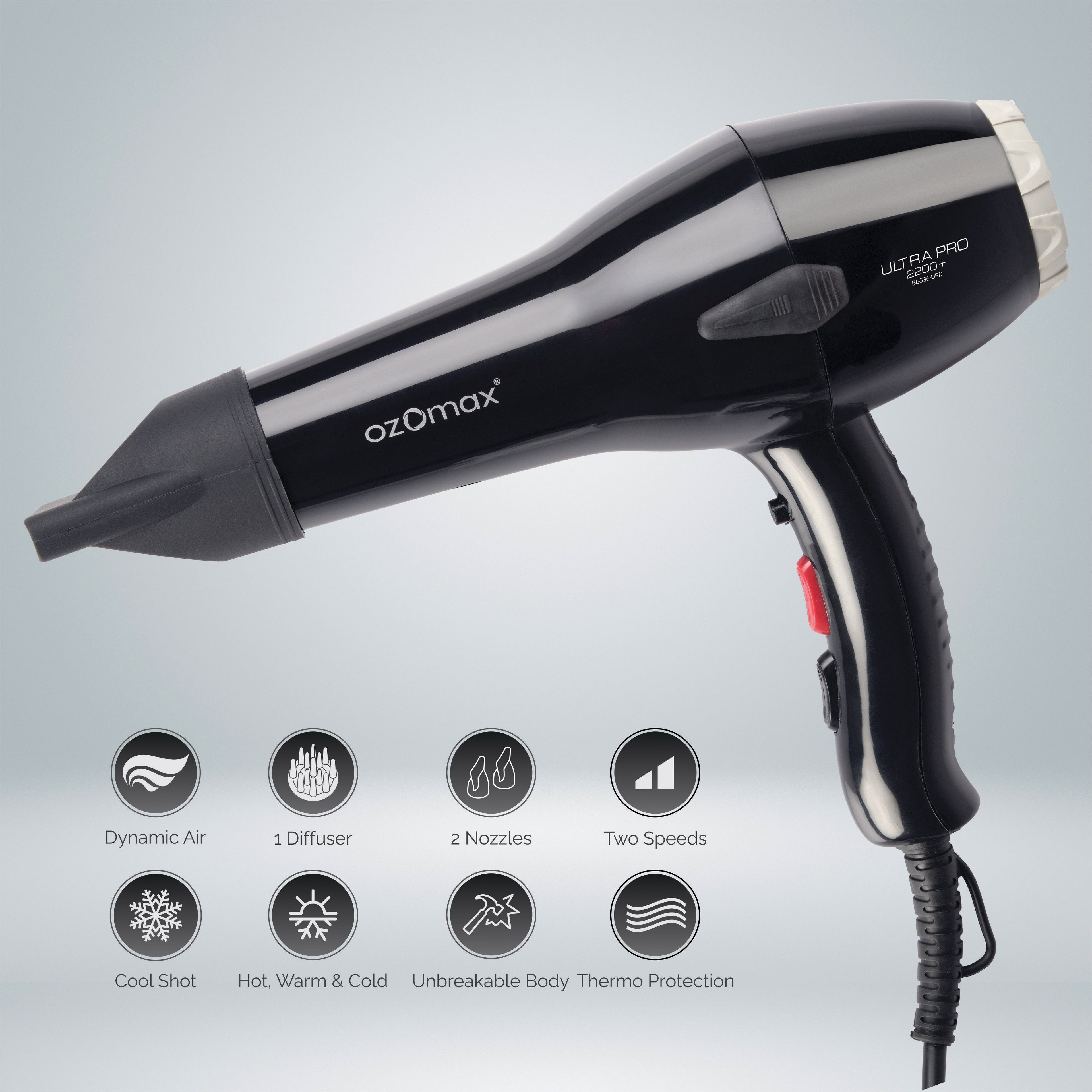 ULTRA PRO HAIR DRYER 2200+ Watt with Diffuser