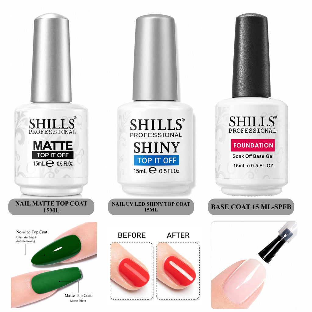 Nail Base Coat and Glossy Top Coat Combo
