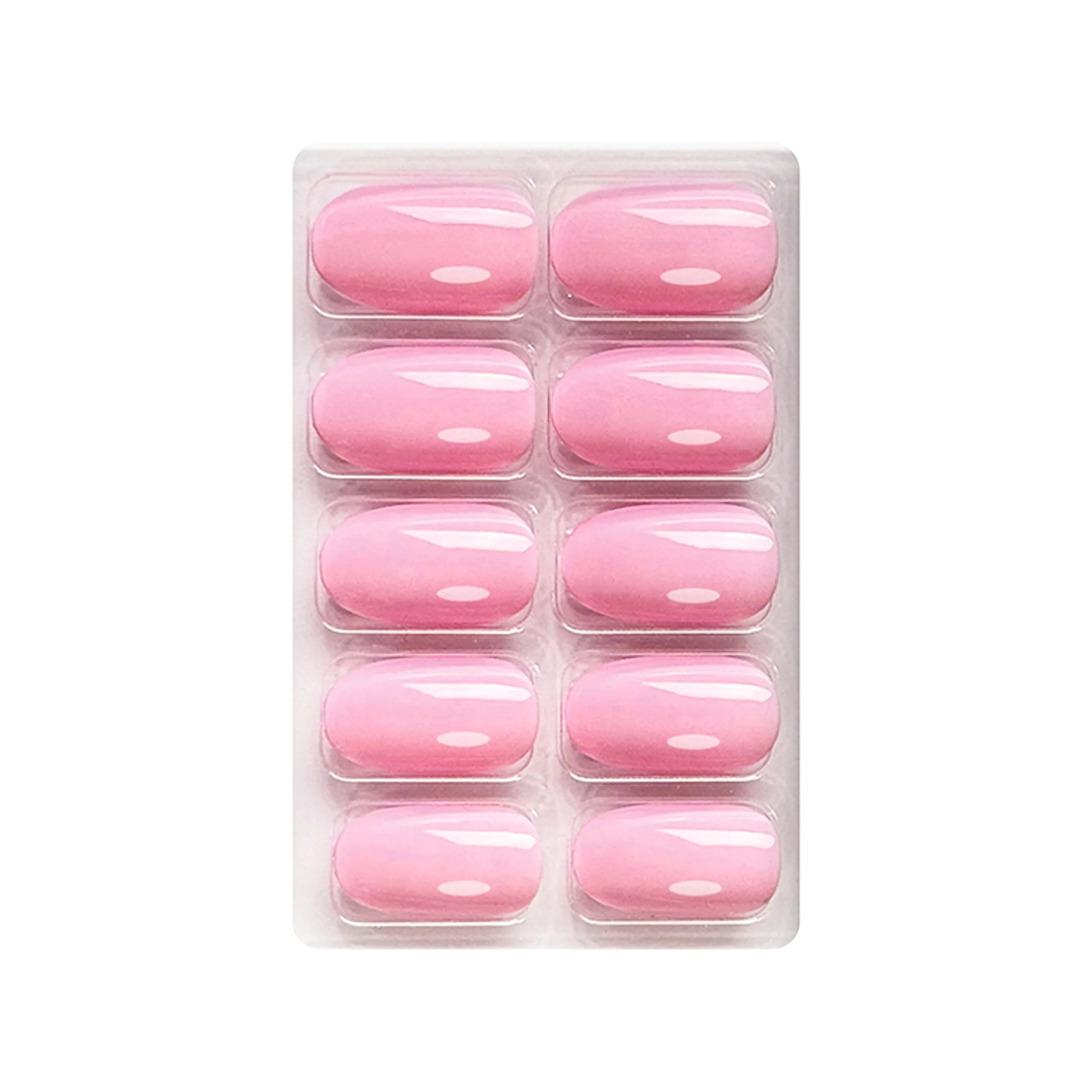 Glossy Solid Color Nails Oval(SPN527-SPN552)