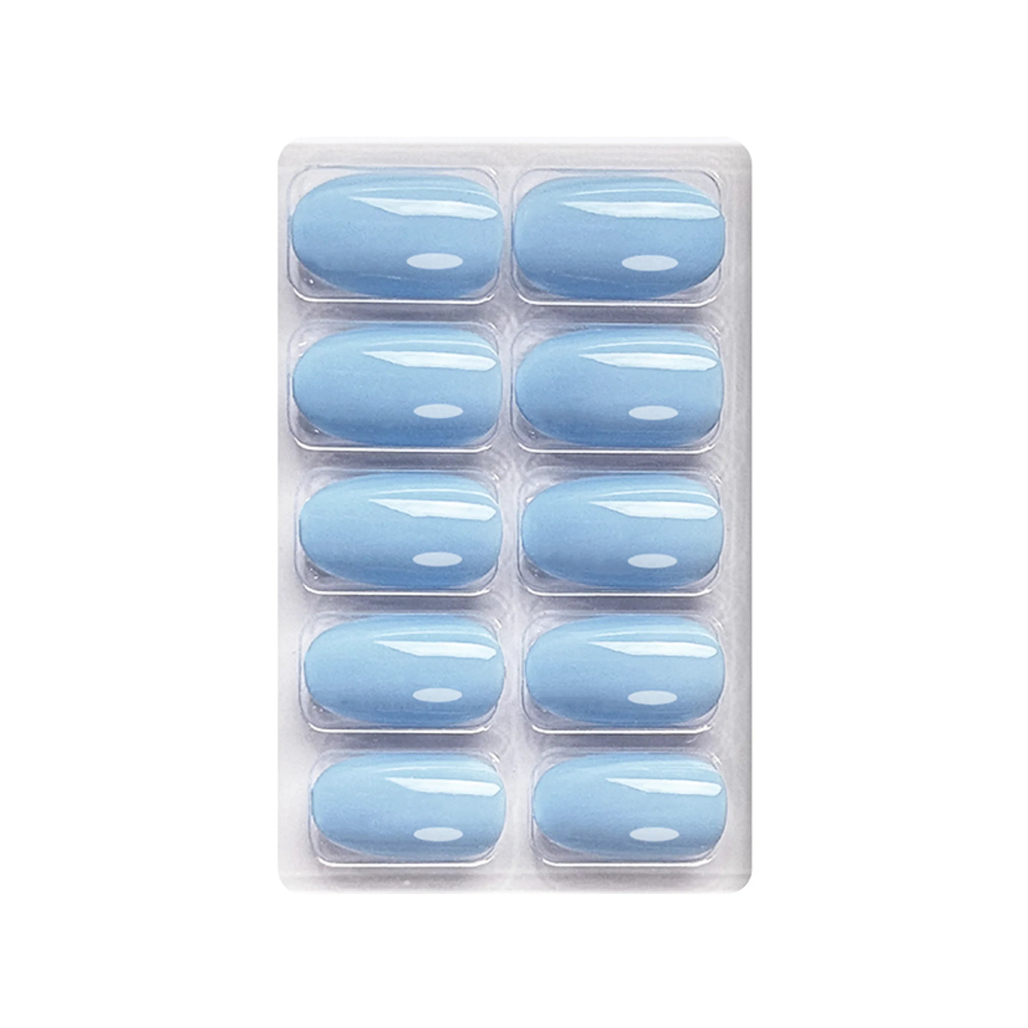 Glossy Solid Color Nails Oval(SPN527-SPN552)
