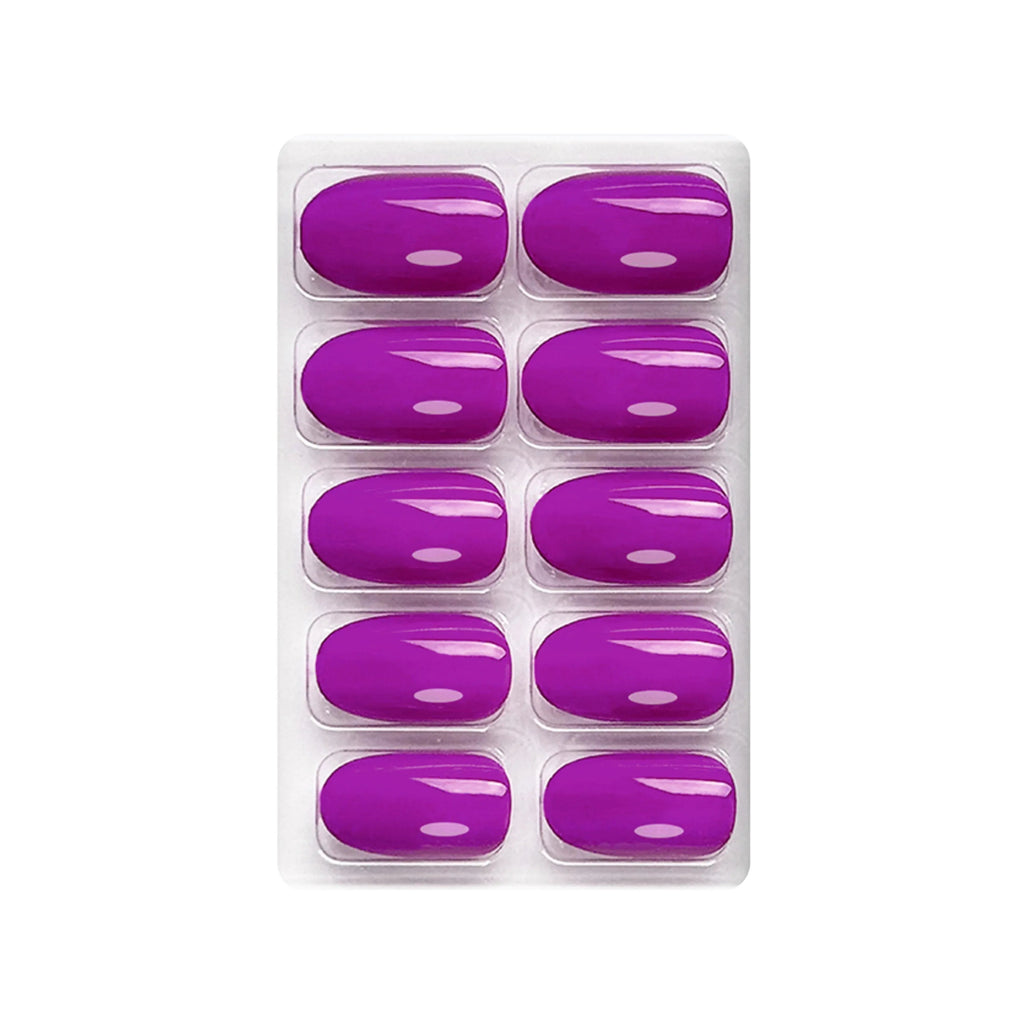 Glossy Solid Color Nails Oval(SPN527-SPN552)