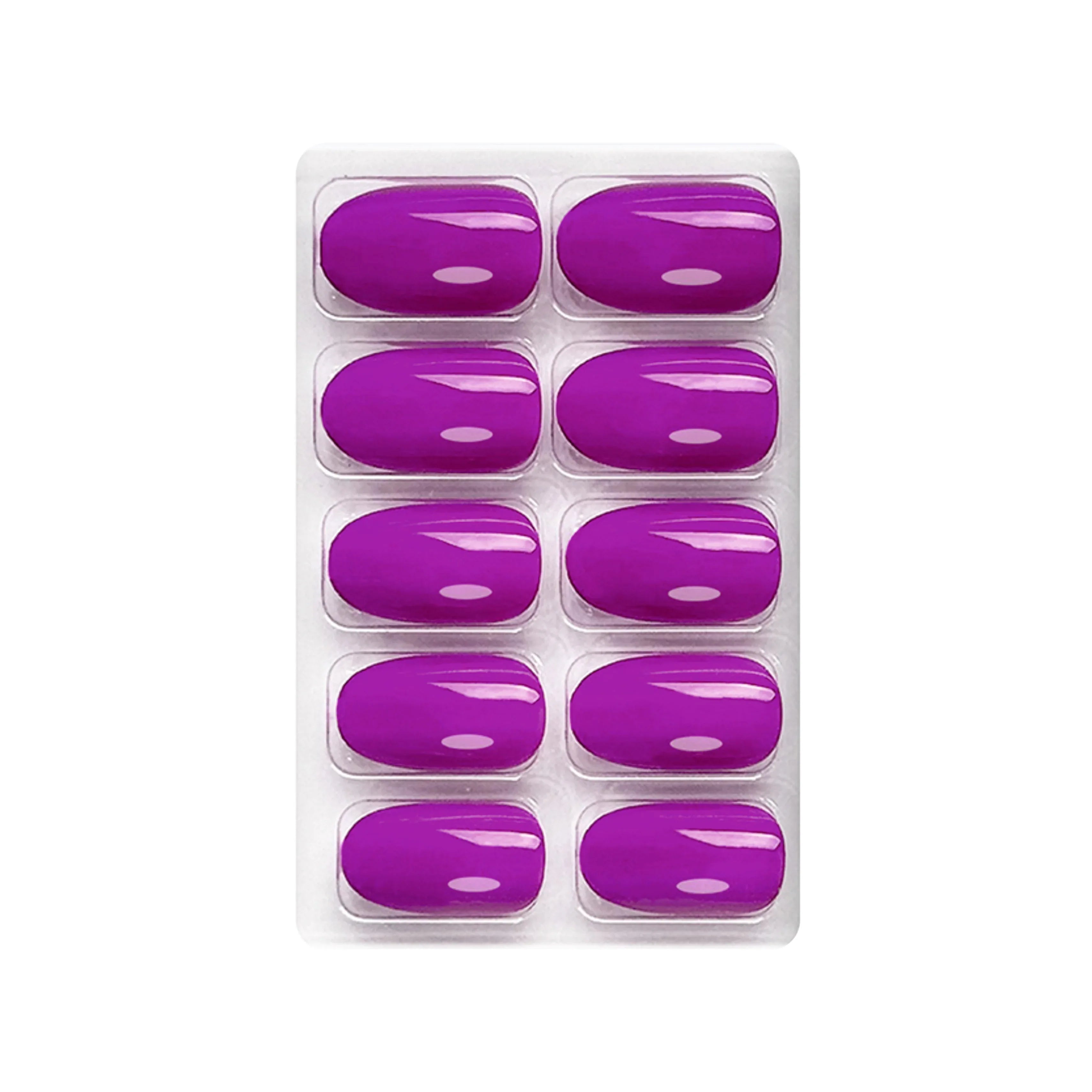 Glossy Solid Color Nails Oval(SPN527-SPN552)