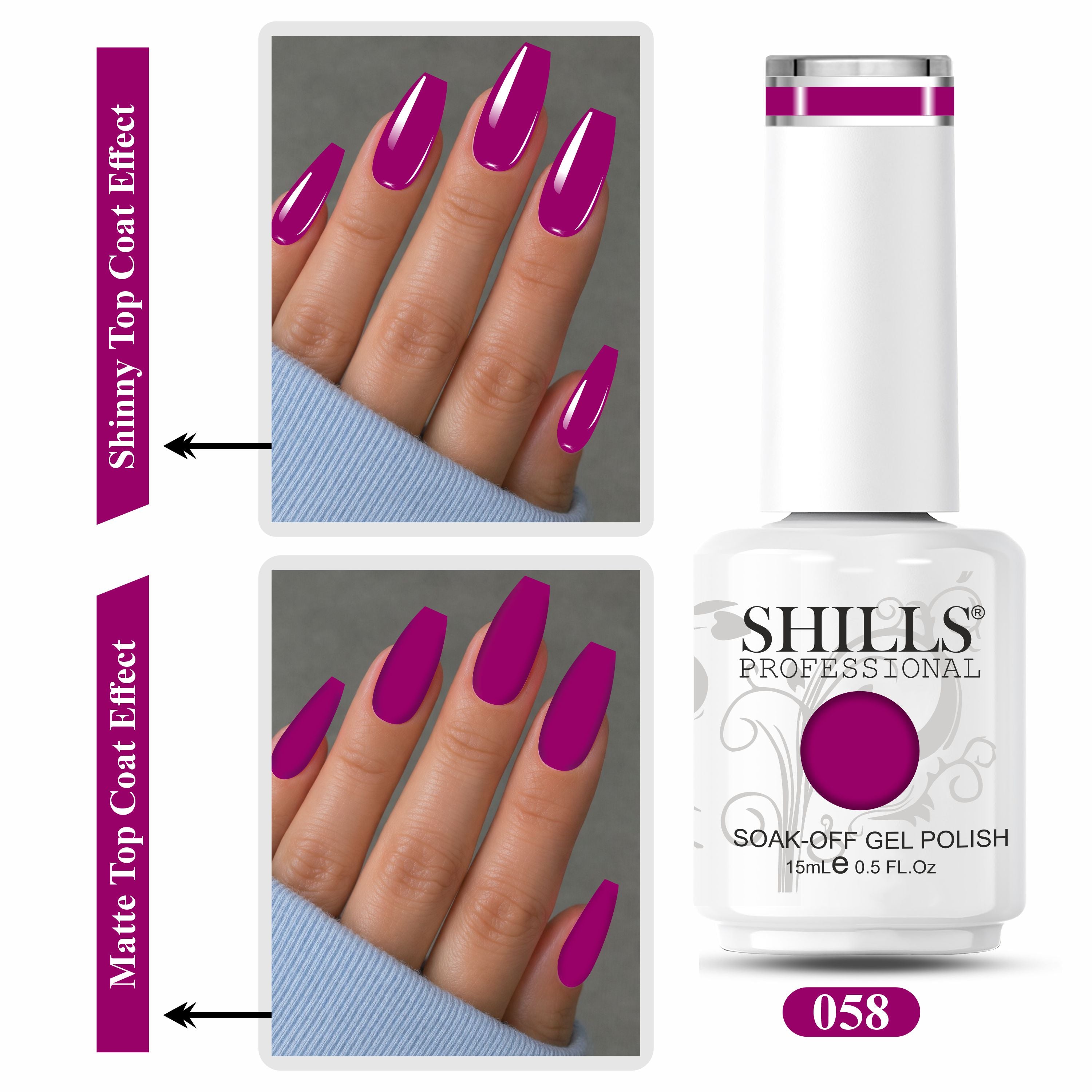 SHILLS PROFESSIONAL UV/LED Gel Nail Polish 15ml