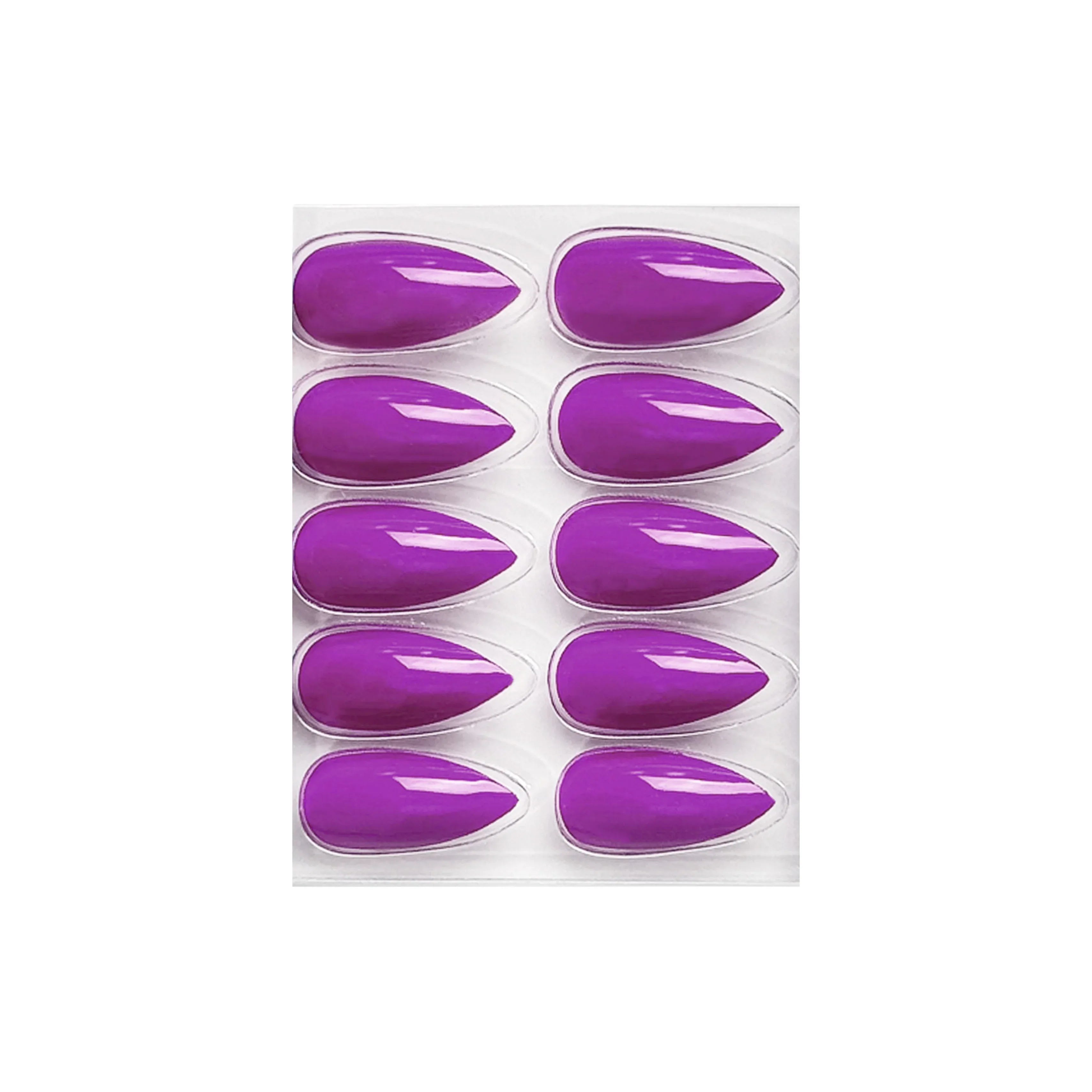 Glossy Solid Color Nails Sharp Almond(SPN631-SPN656)