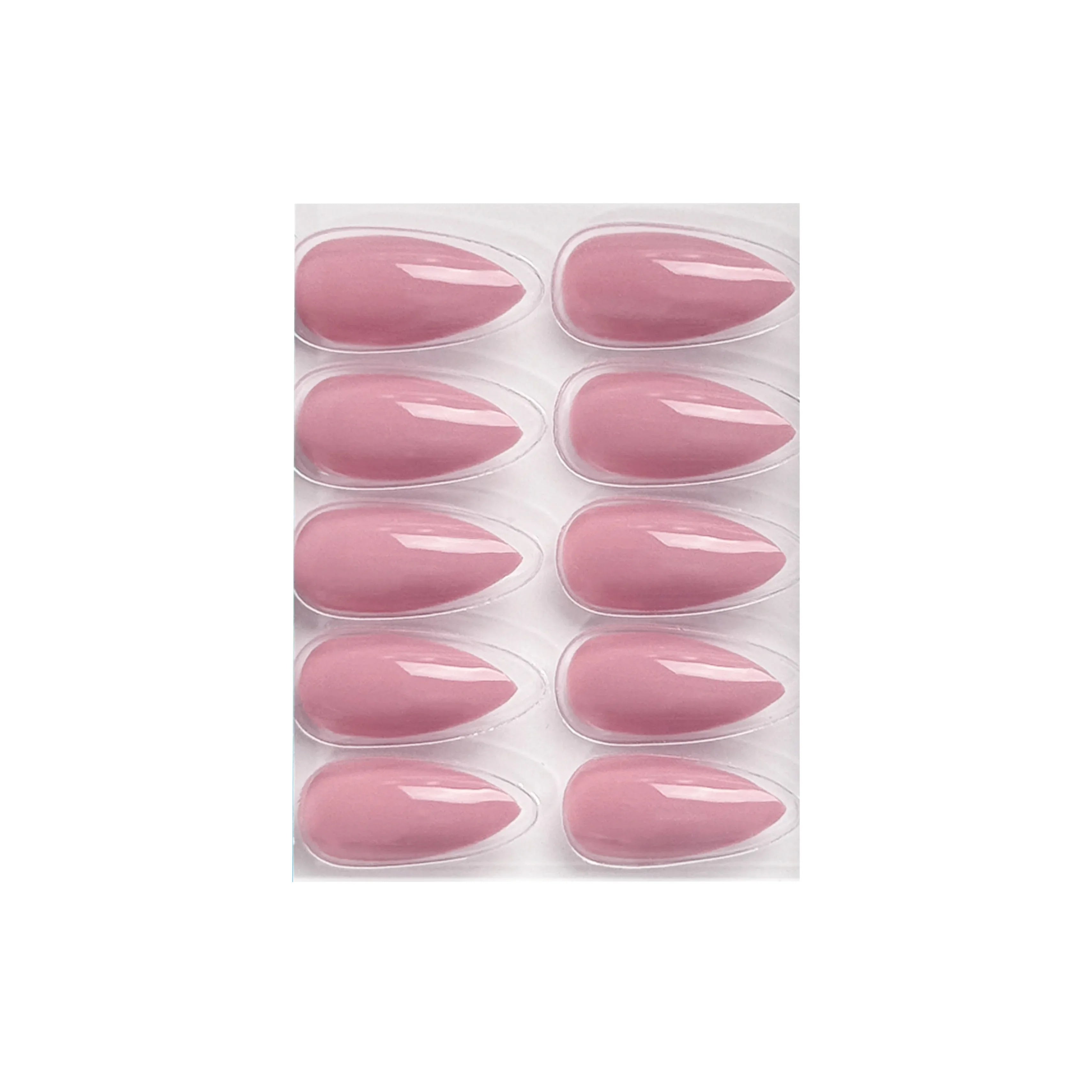 Glossy Solid Color Nails Sharp Almond(SPN631-SPN656)