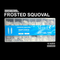 Frosted Squoval Soft Gel Tips – 600pcs CLEAR