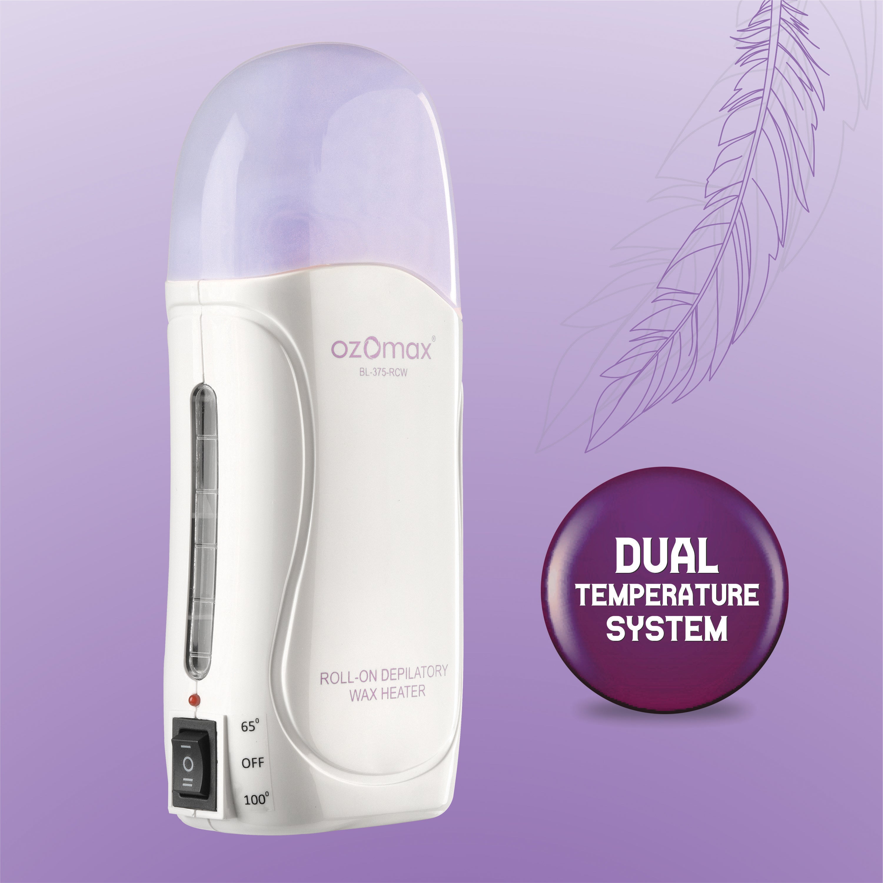 ROLL-ON DEPILATORY WAX HEATER Dual Temperature System