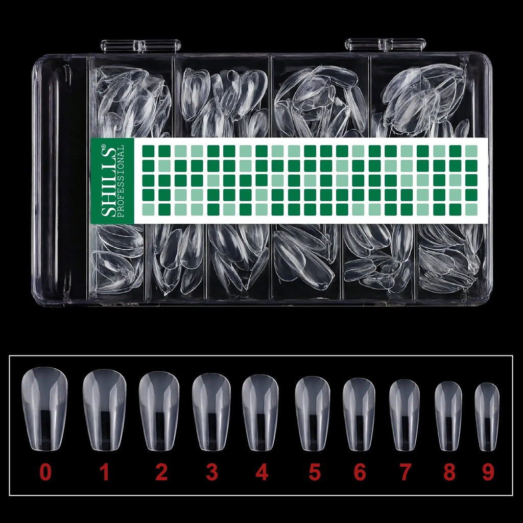 Soft Gel Tips Matte Short T-Shape-PT18-CLEAR