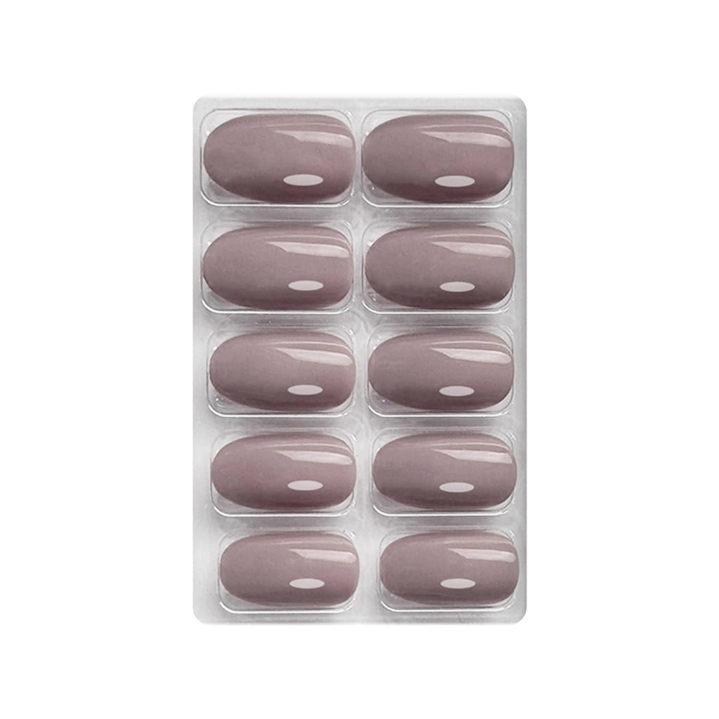 Glossy Solid Color Nails Oval(SPN527-SPN552)