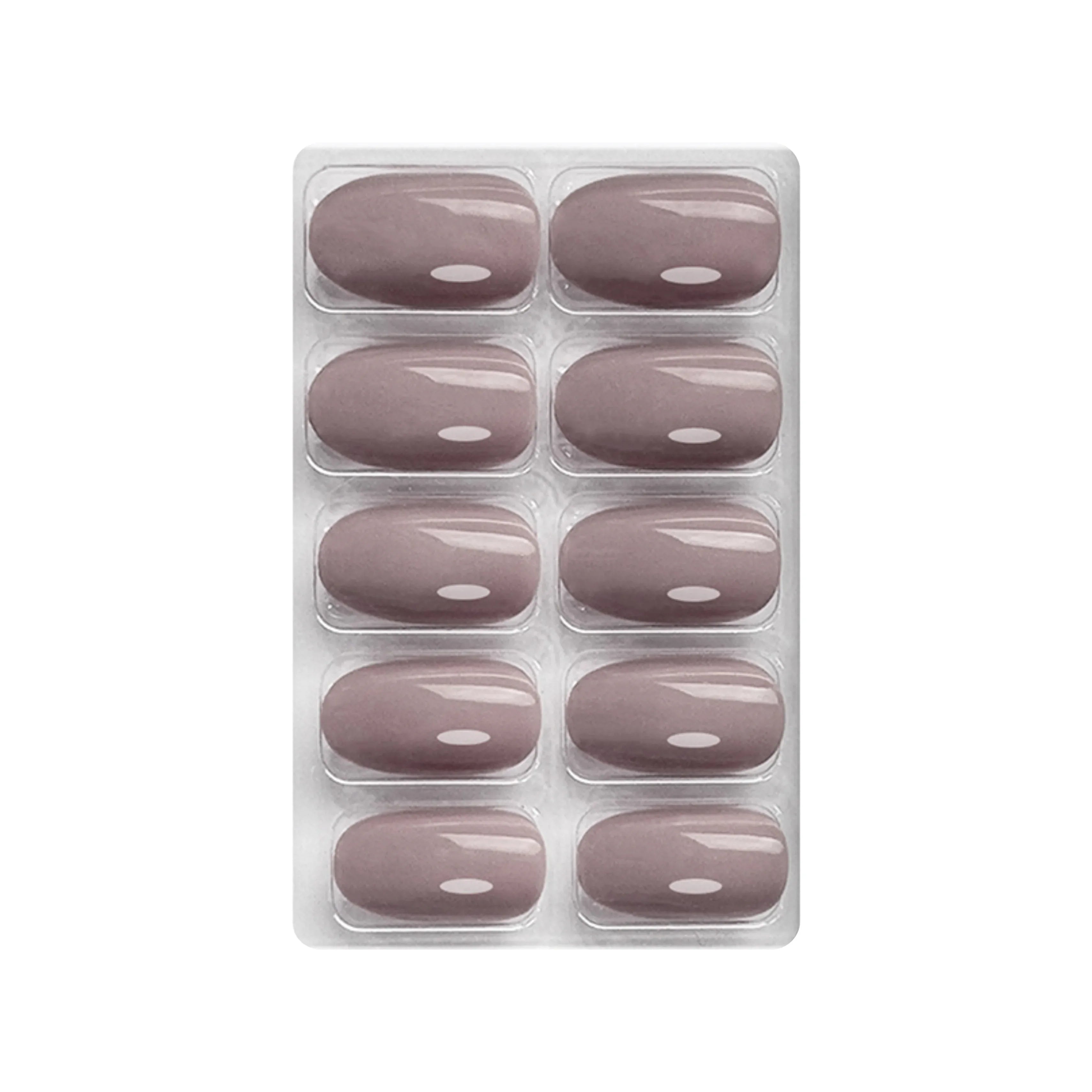 Glossy Solid Color Nails Oval(SPN527-SPN552)